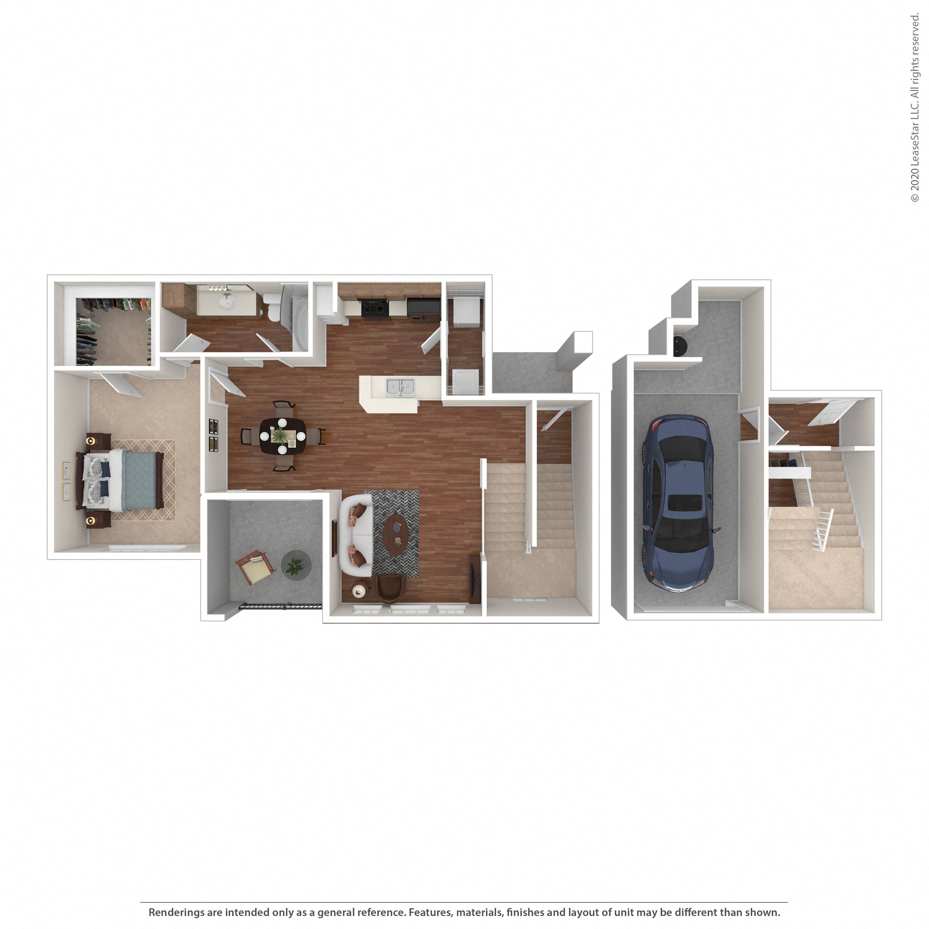 Floor plan layout diagram for 1A