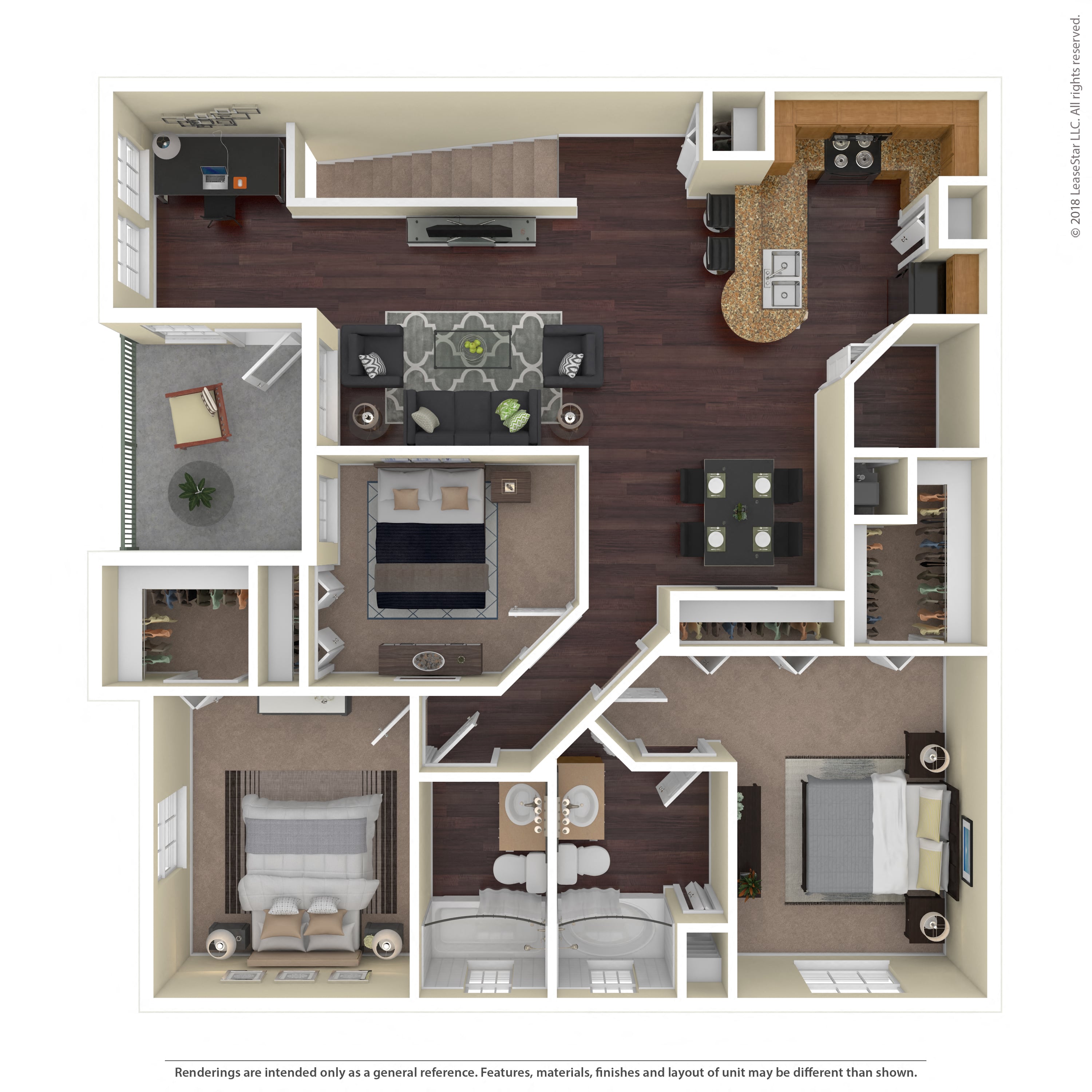 Floor plan layout diagram for 3A