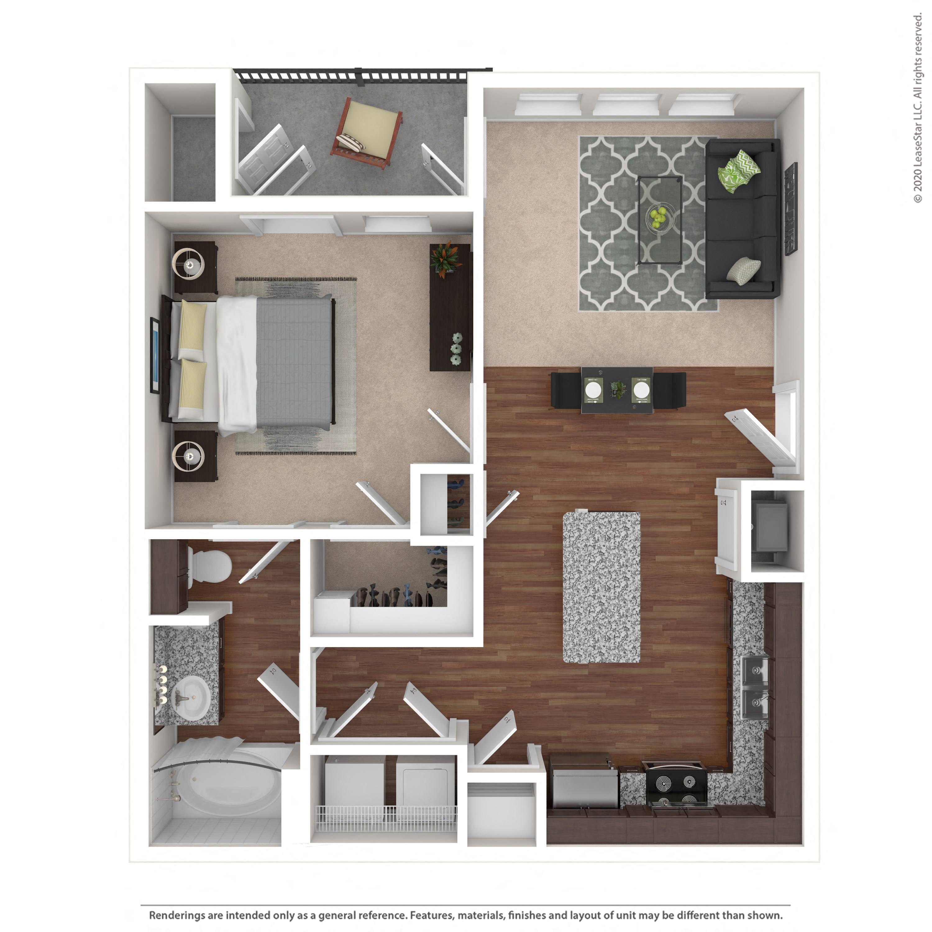 Floor plan layout diagram for 1A