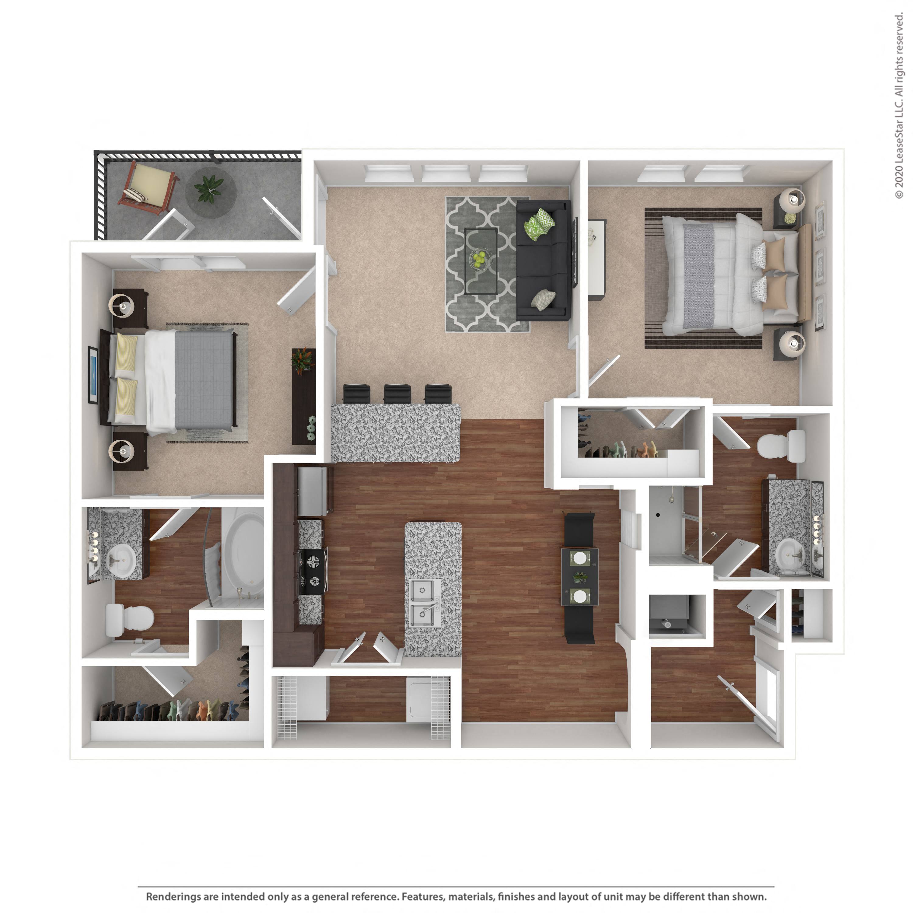 Floor plan layout diagram for 2A