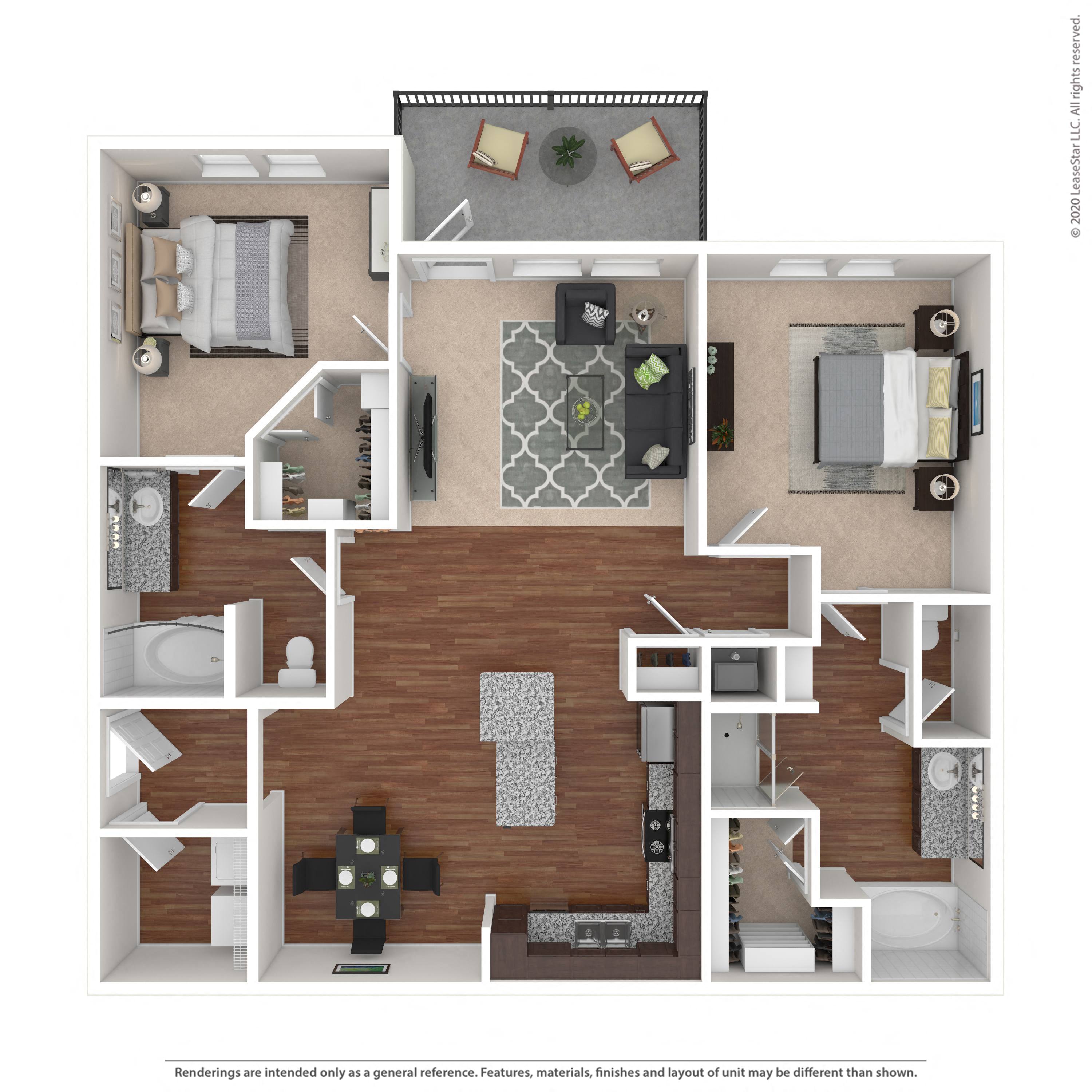 Floor plan layout diagram for 2E