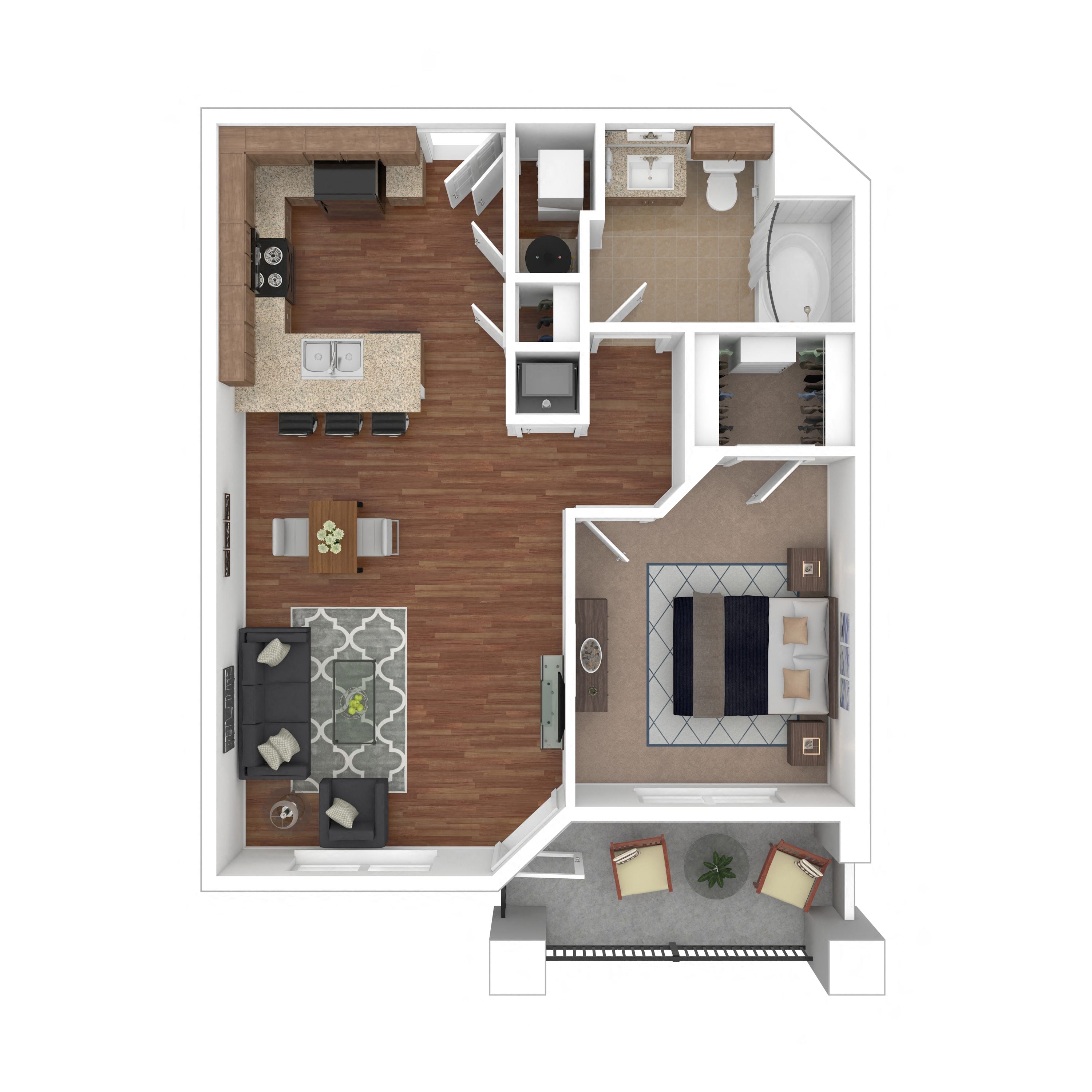 Floor plan layout diagram for 1A