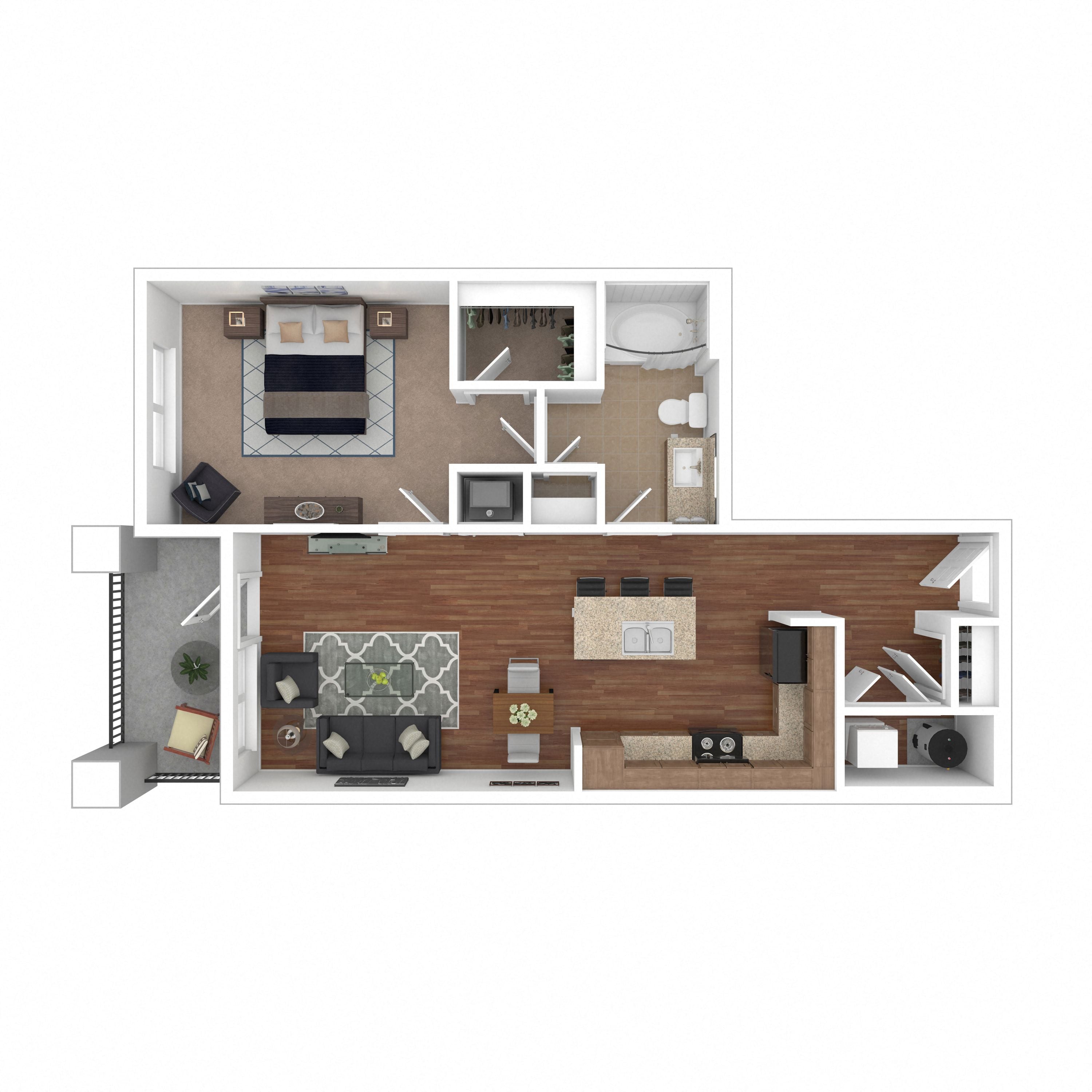 Floor plan layout diagram for 1C