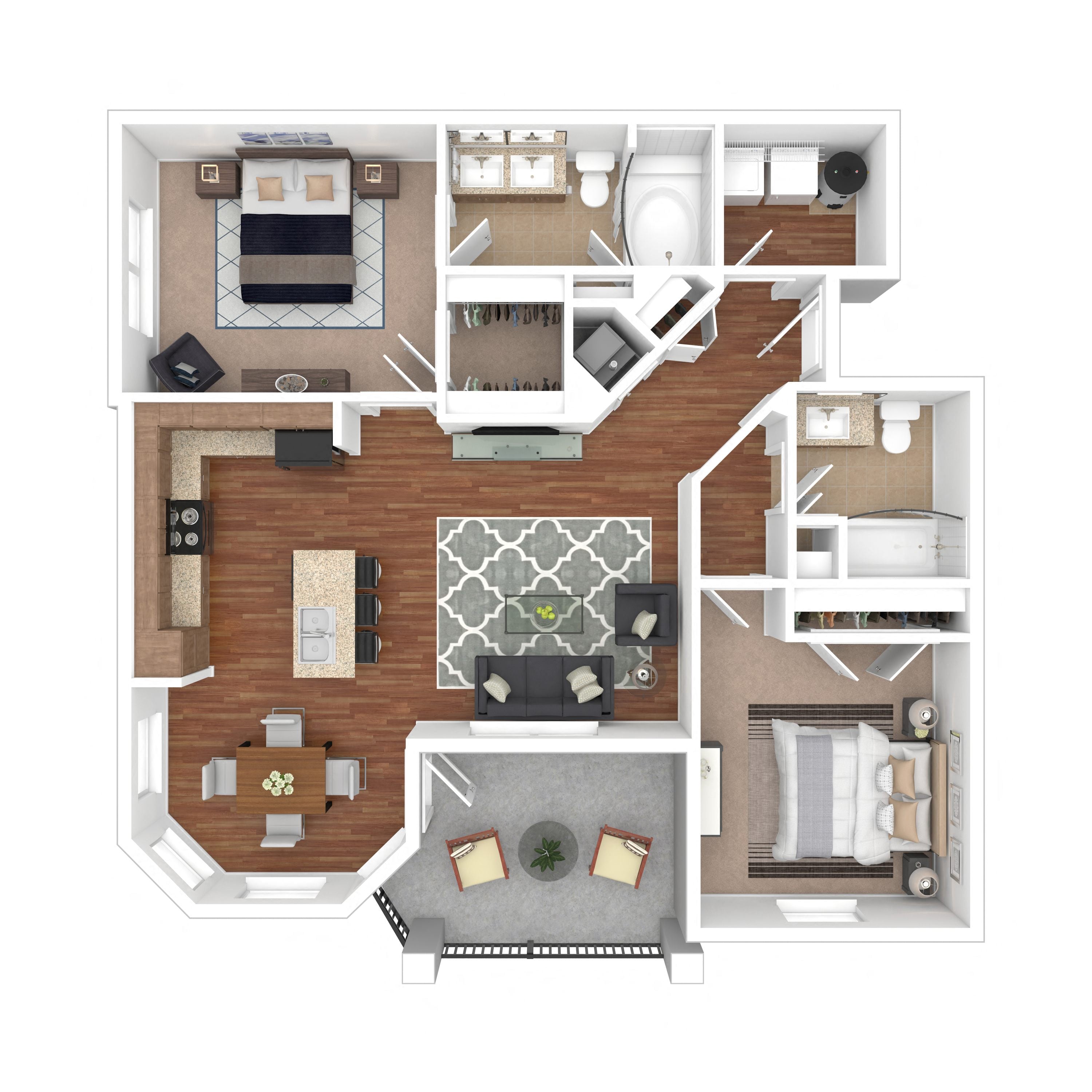 Floor plan layout diagram for 2A