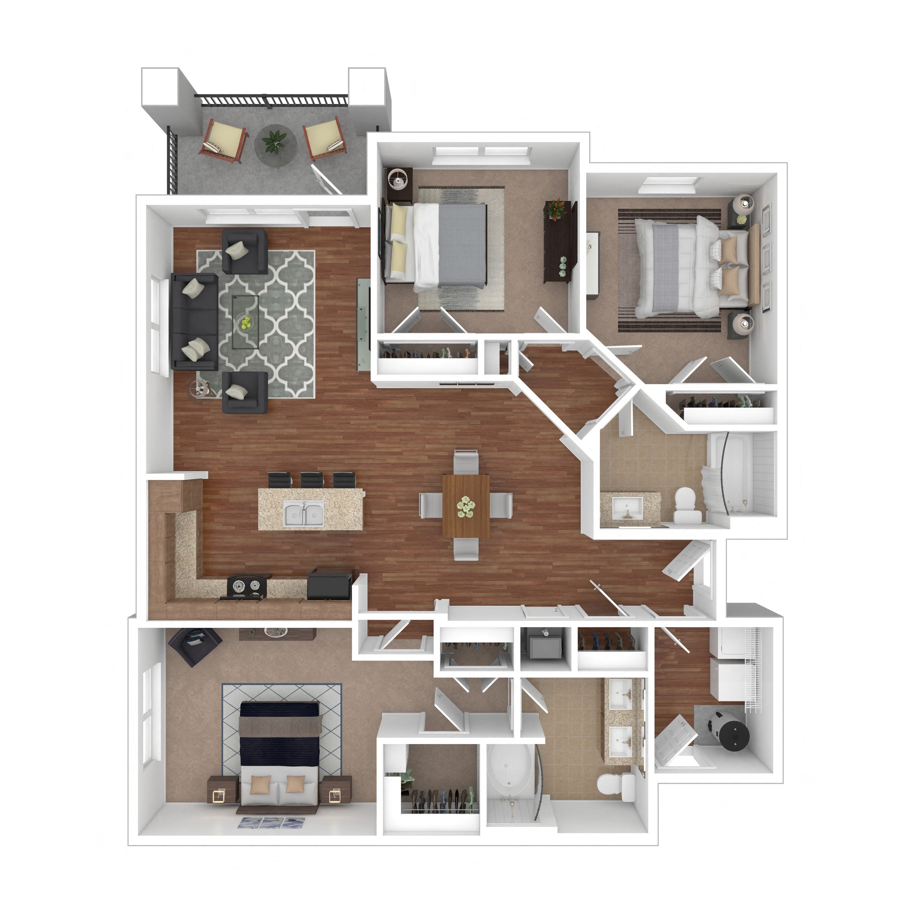 Floor plan layout diagram for 3A