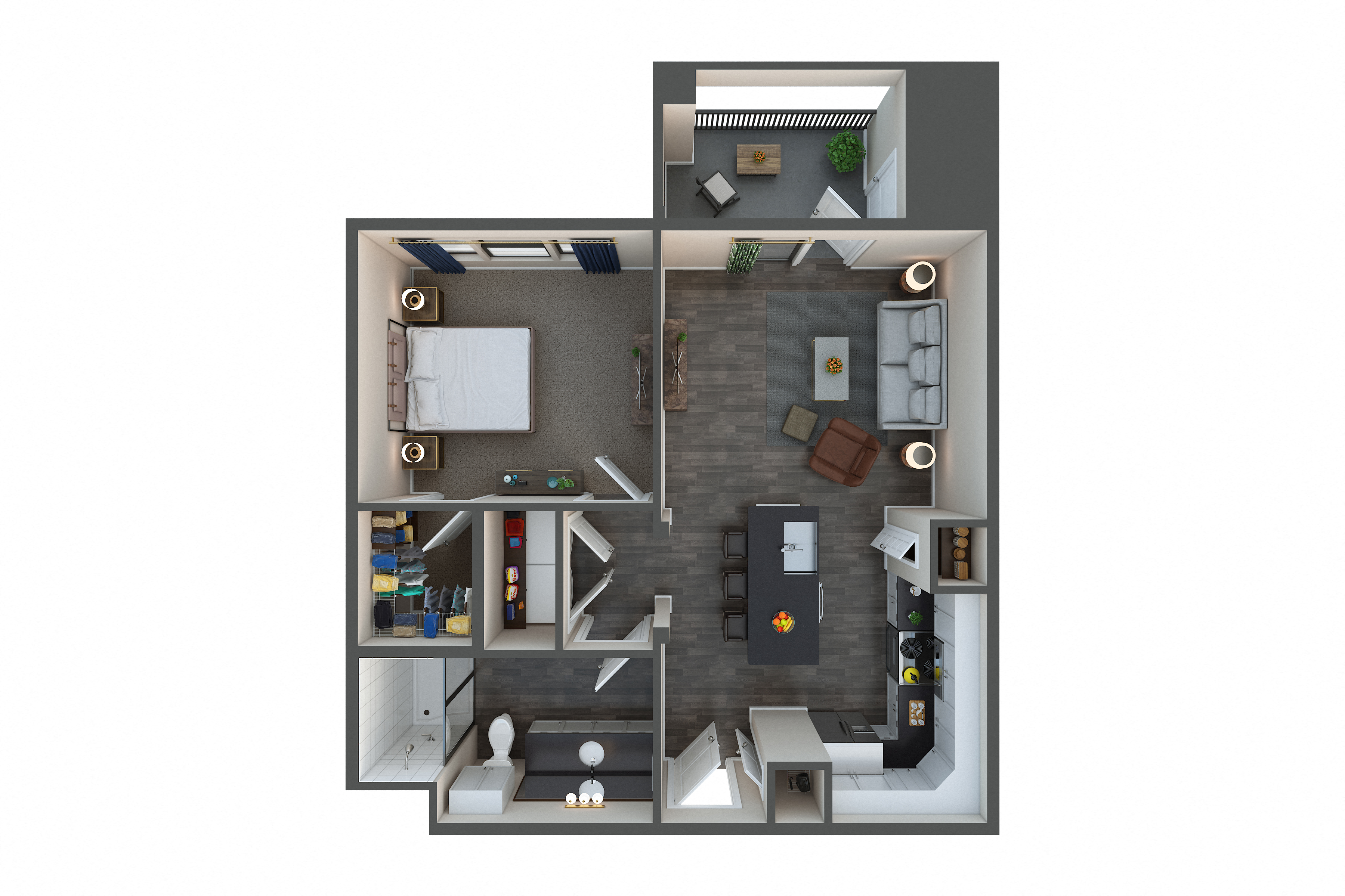Floor plan layout diagram for 1A