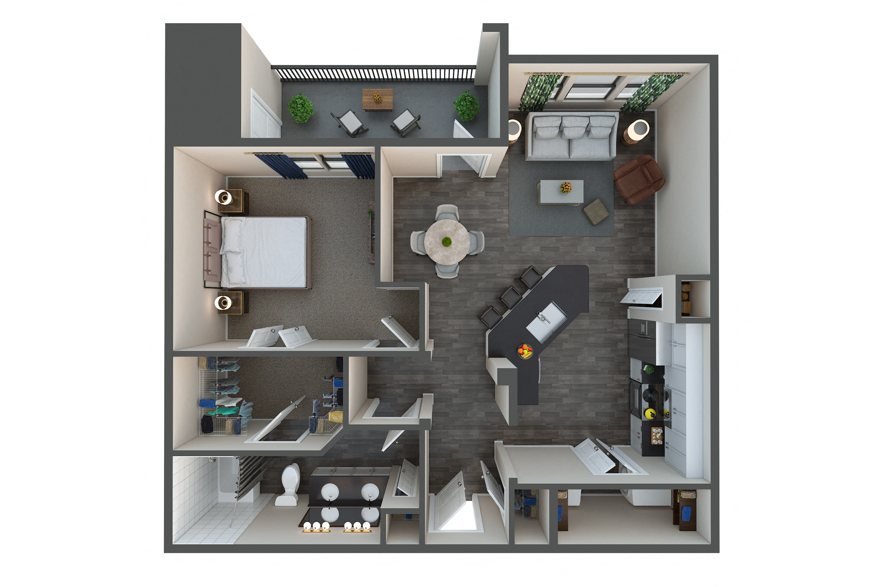 Floor plan layout diagram for 1D