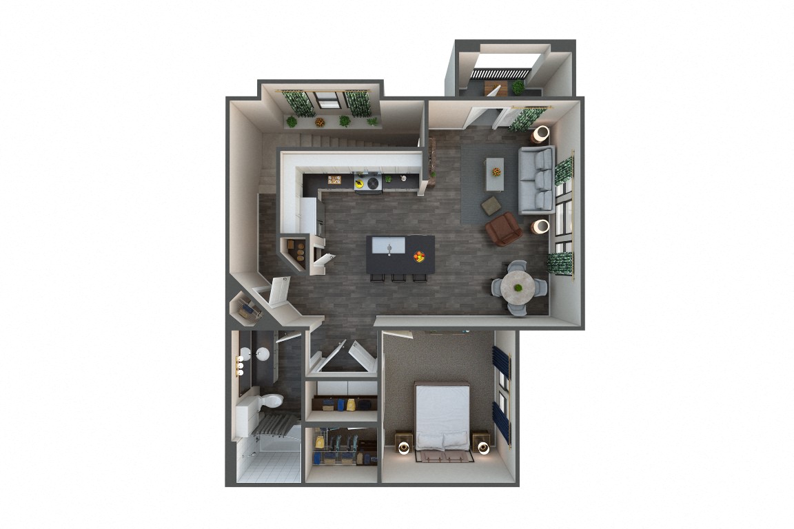 Floor plan layout diagram for 1F