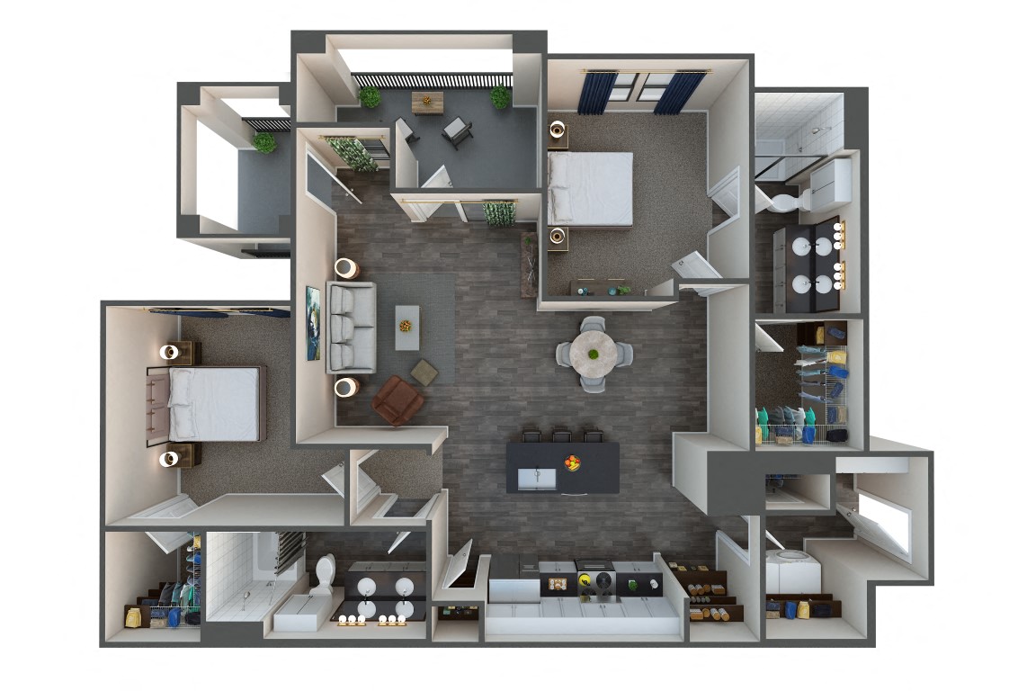 Floor plan layout diagram for 2D