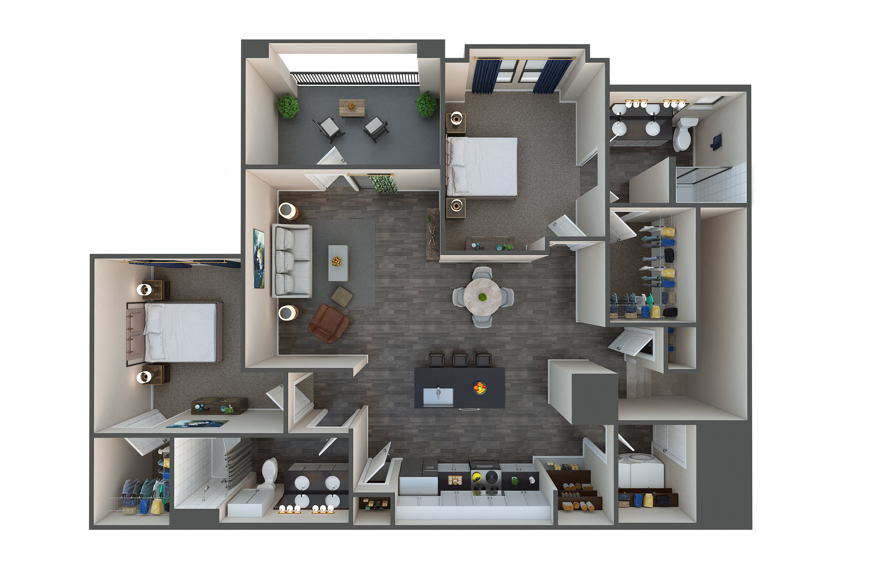 Floor plan layout diagram for 2E