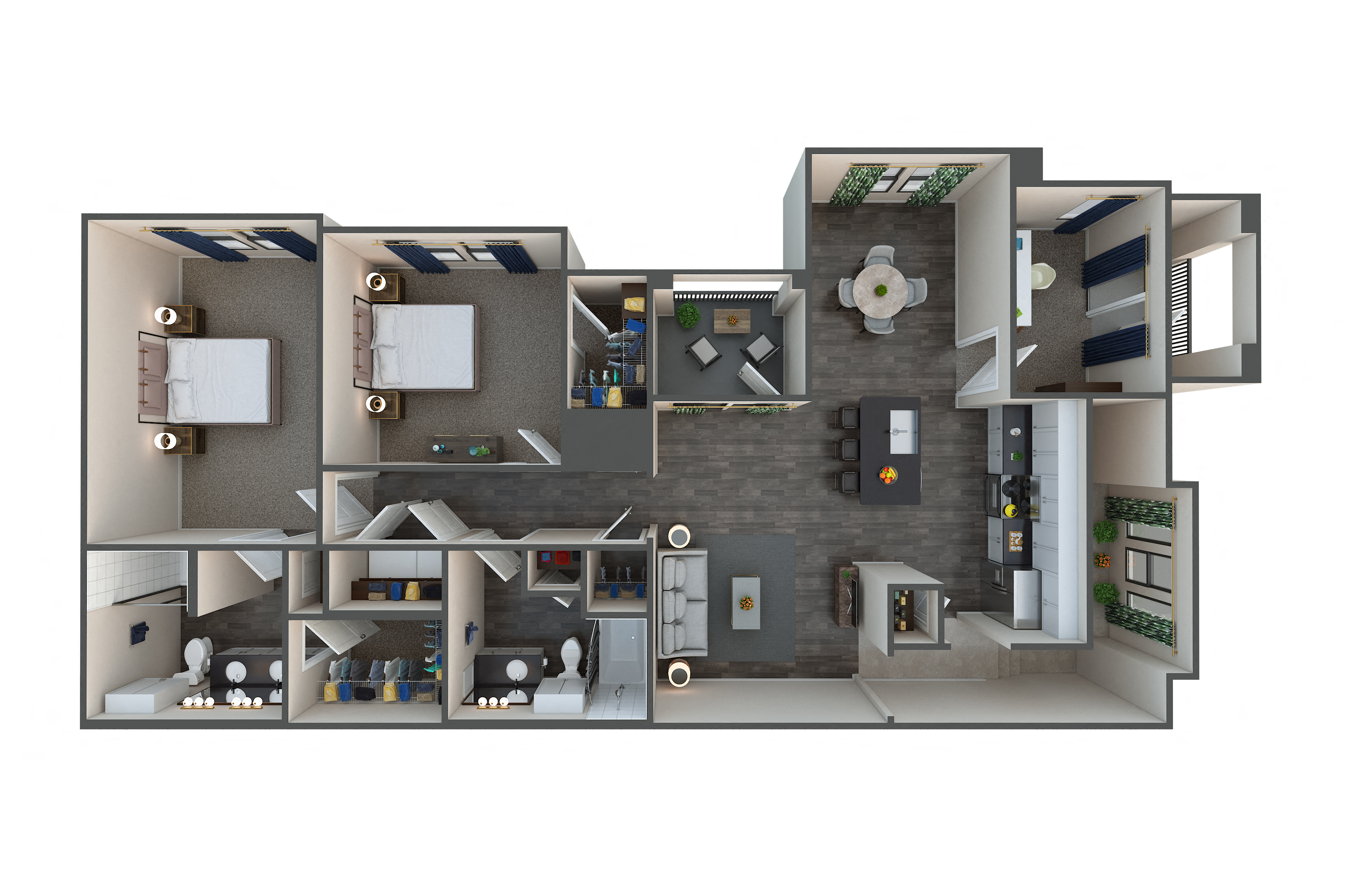 Floor plan layout diagram for 2F