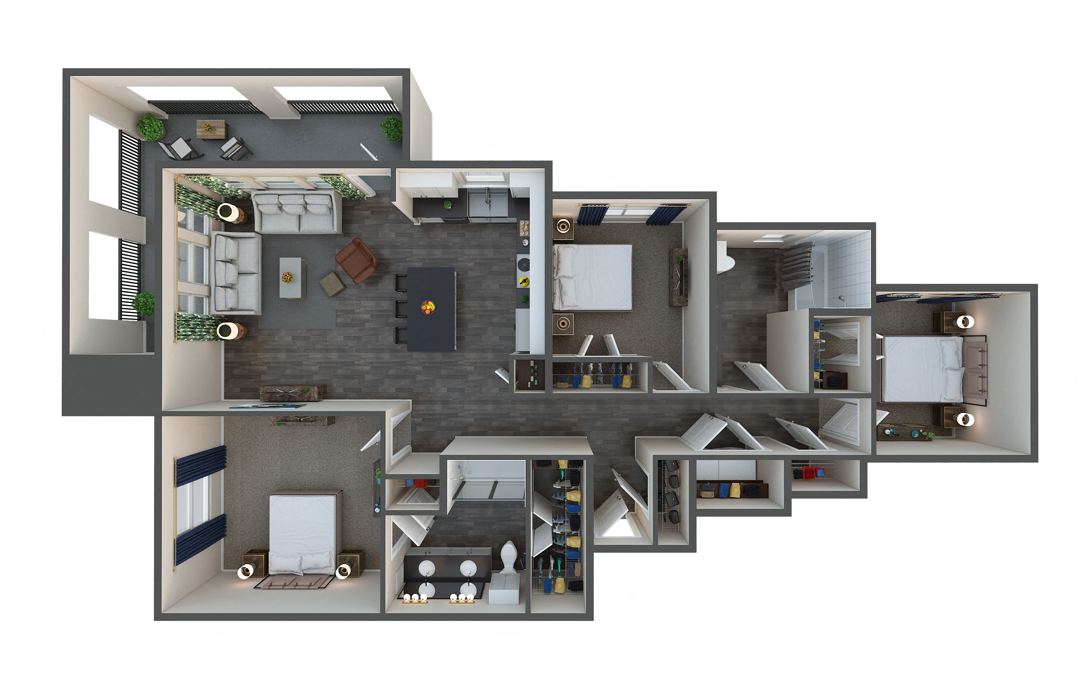 Floor plan layout diagram for 3A