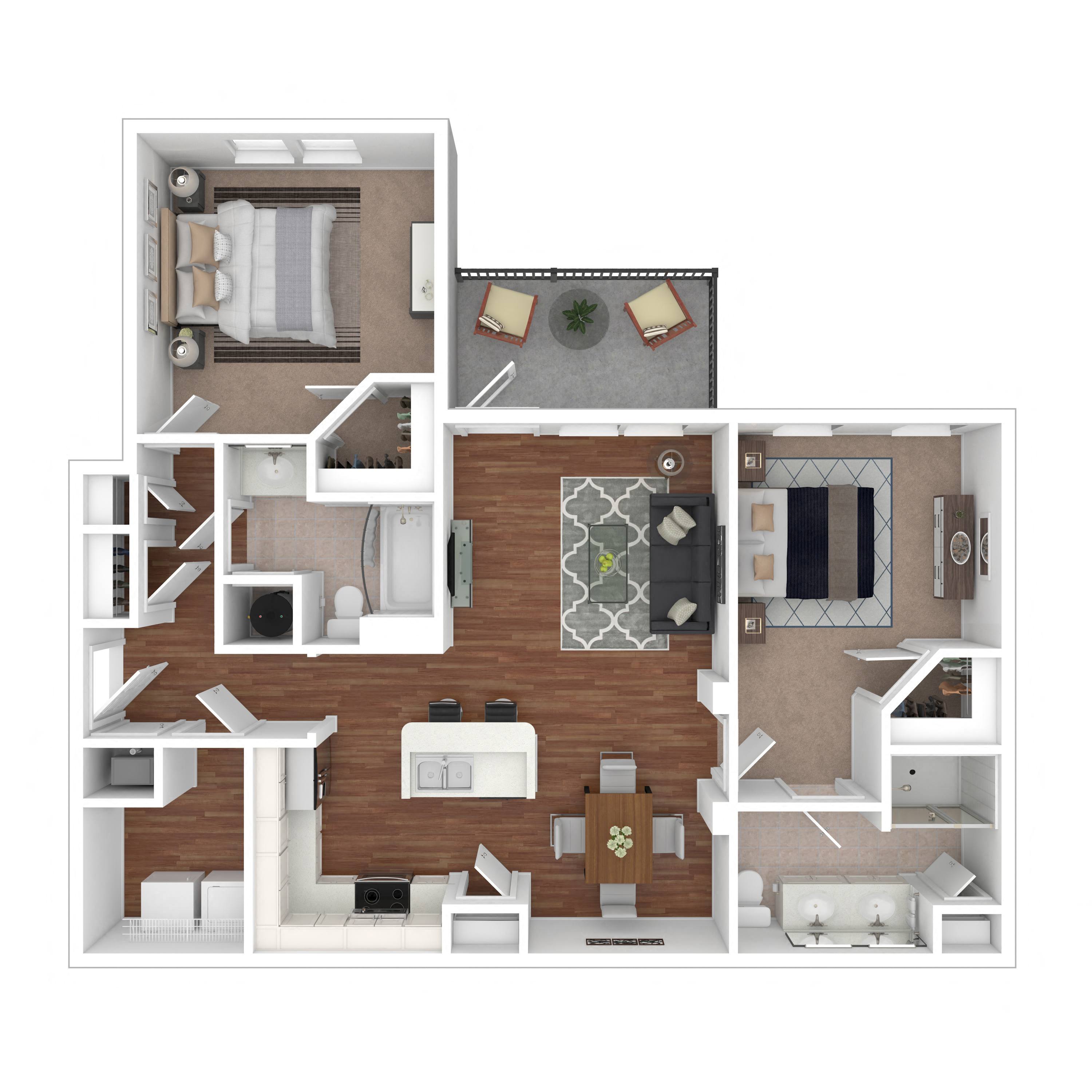 Floor plan layout diagram for 2A
