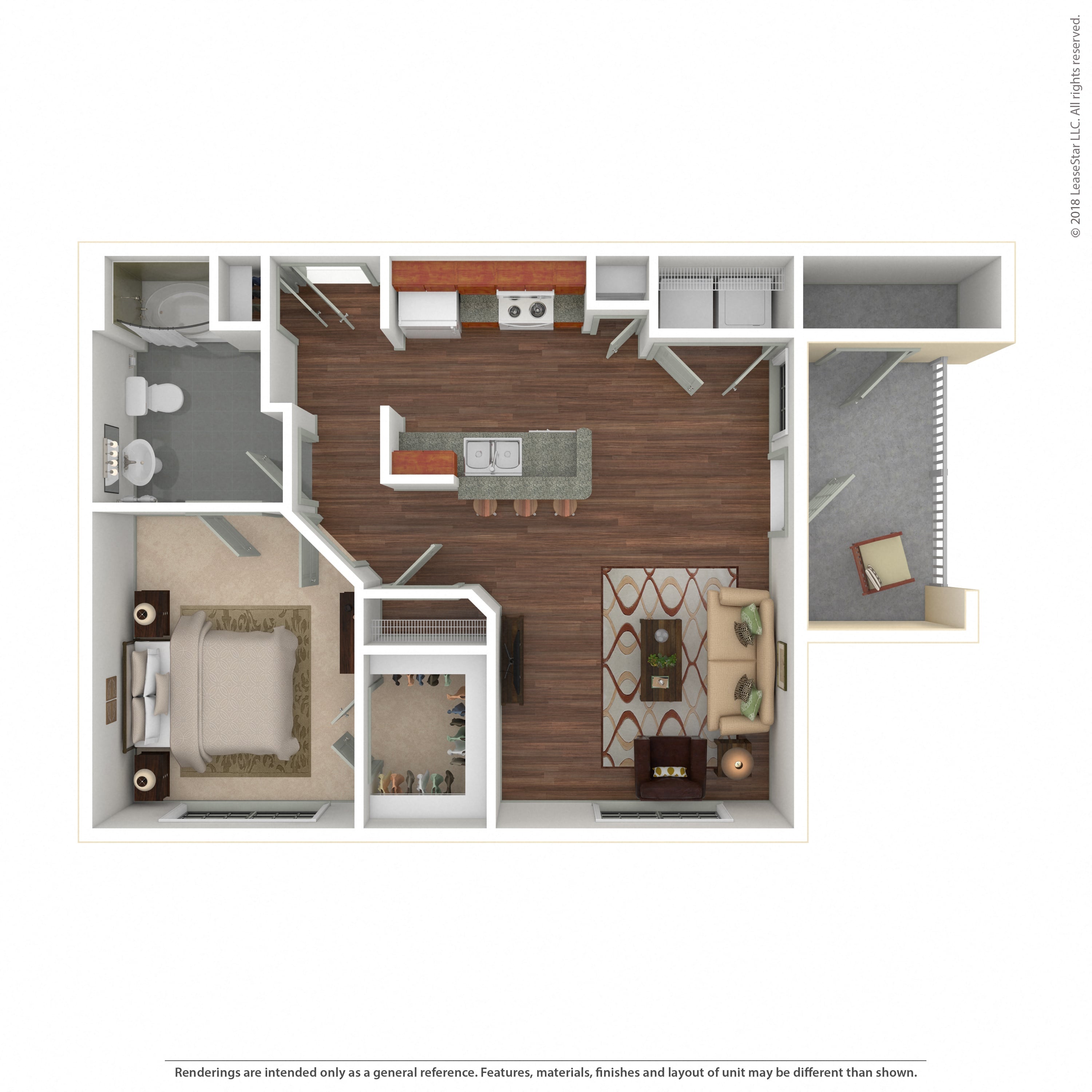Floor plan layout diagram for 1A