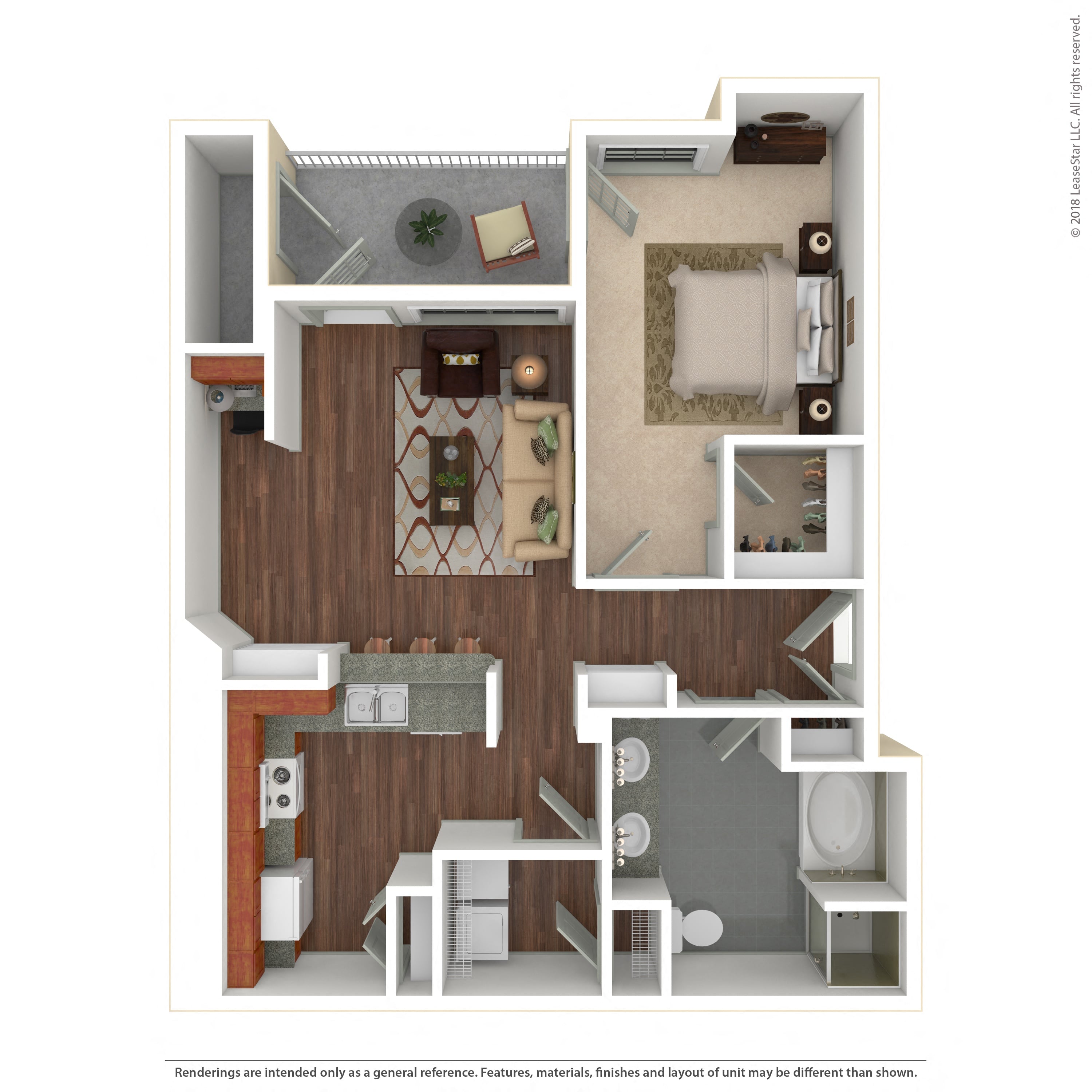 Floor plan layout diagram for 1E