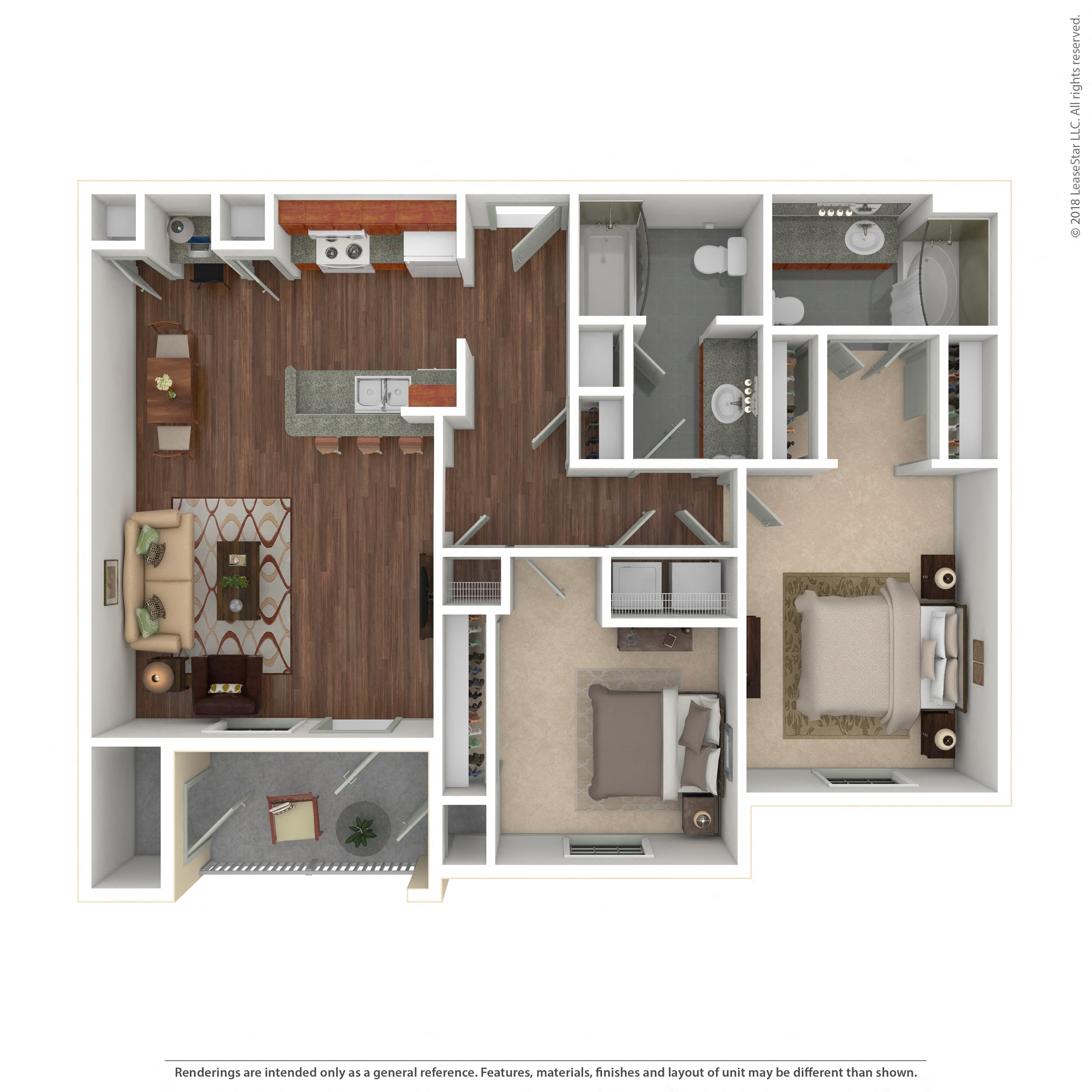 Floor plan layout diagram for 2B