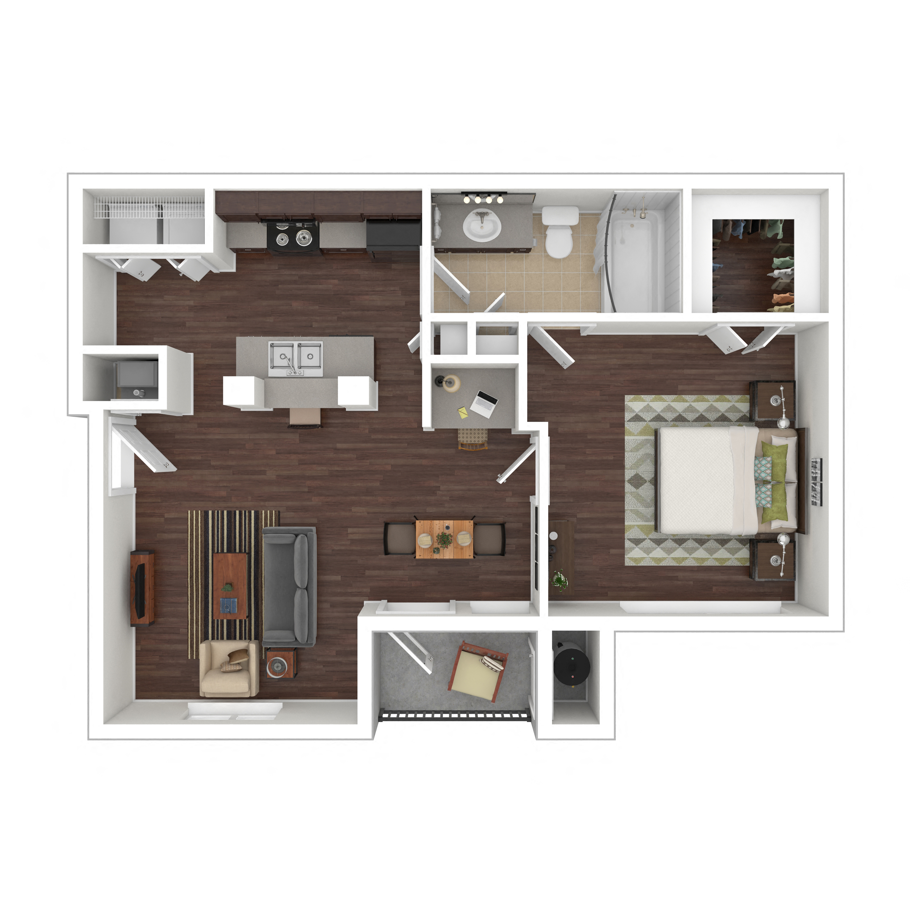 Floor plan layout diagram for 1A