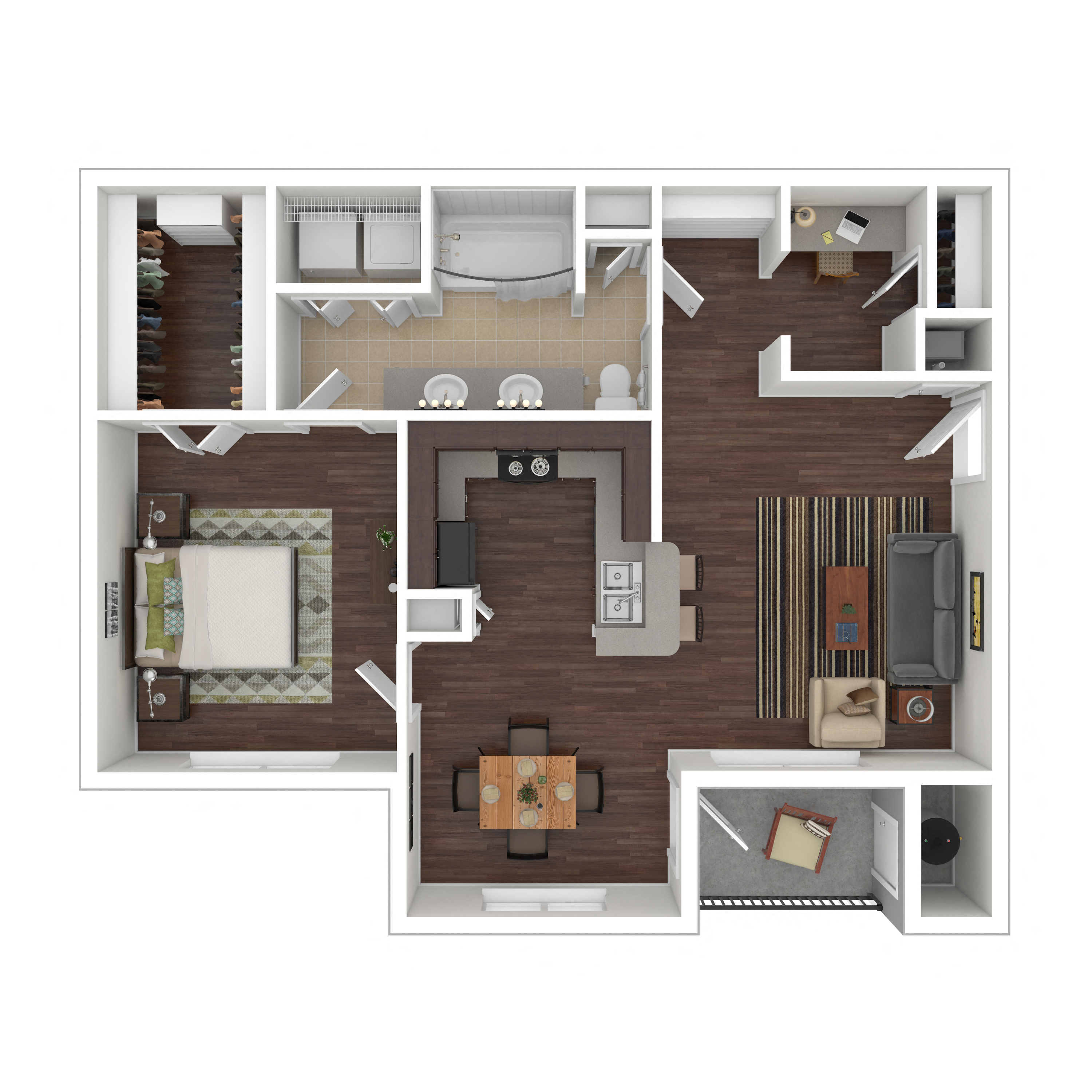 Floor plan layout diagram for 1C