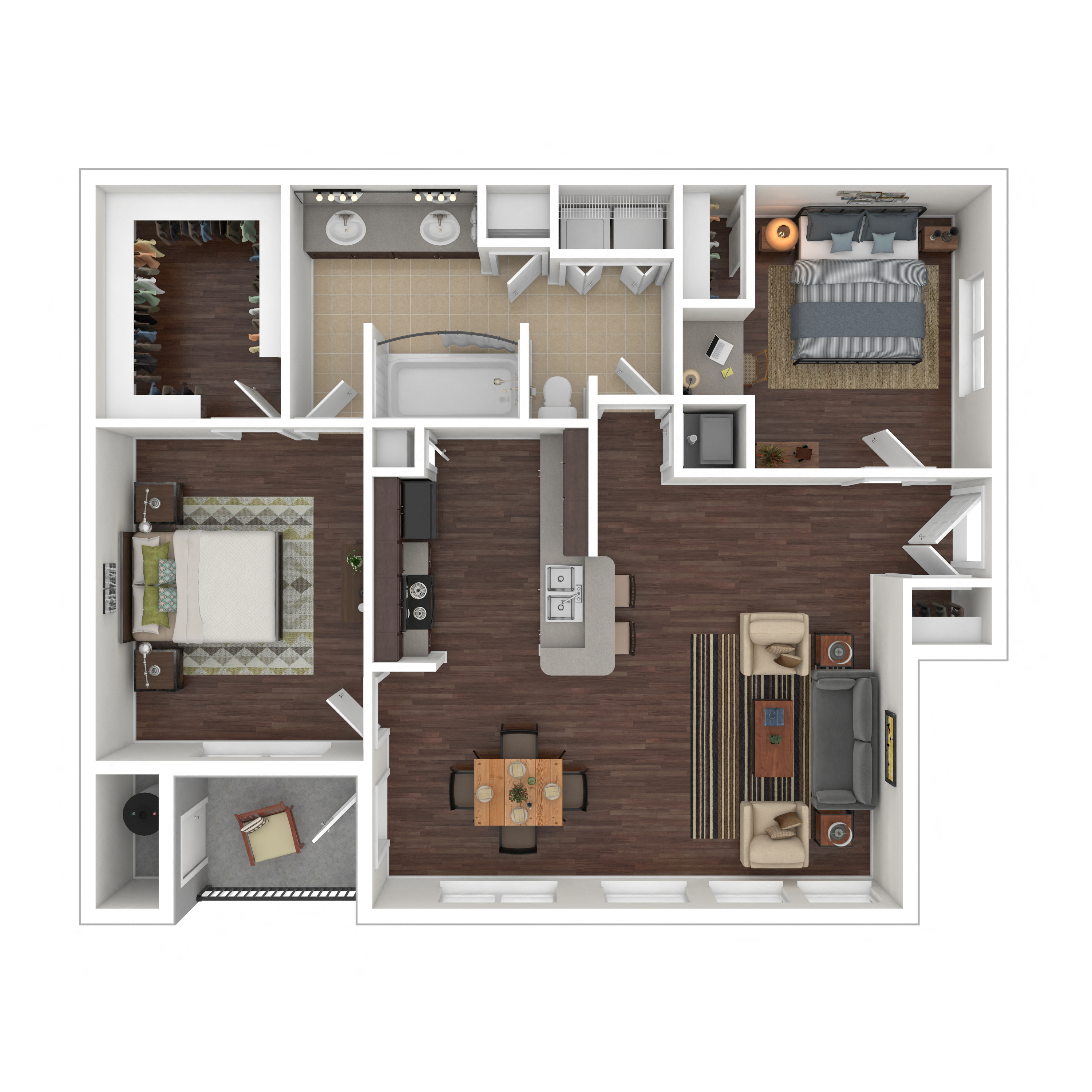Floor plan layout diagram for 2A