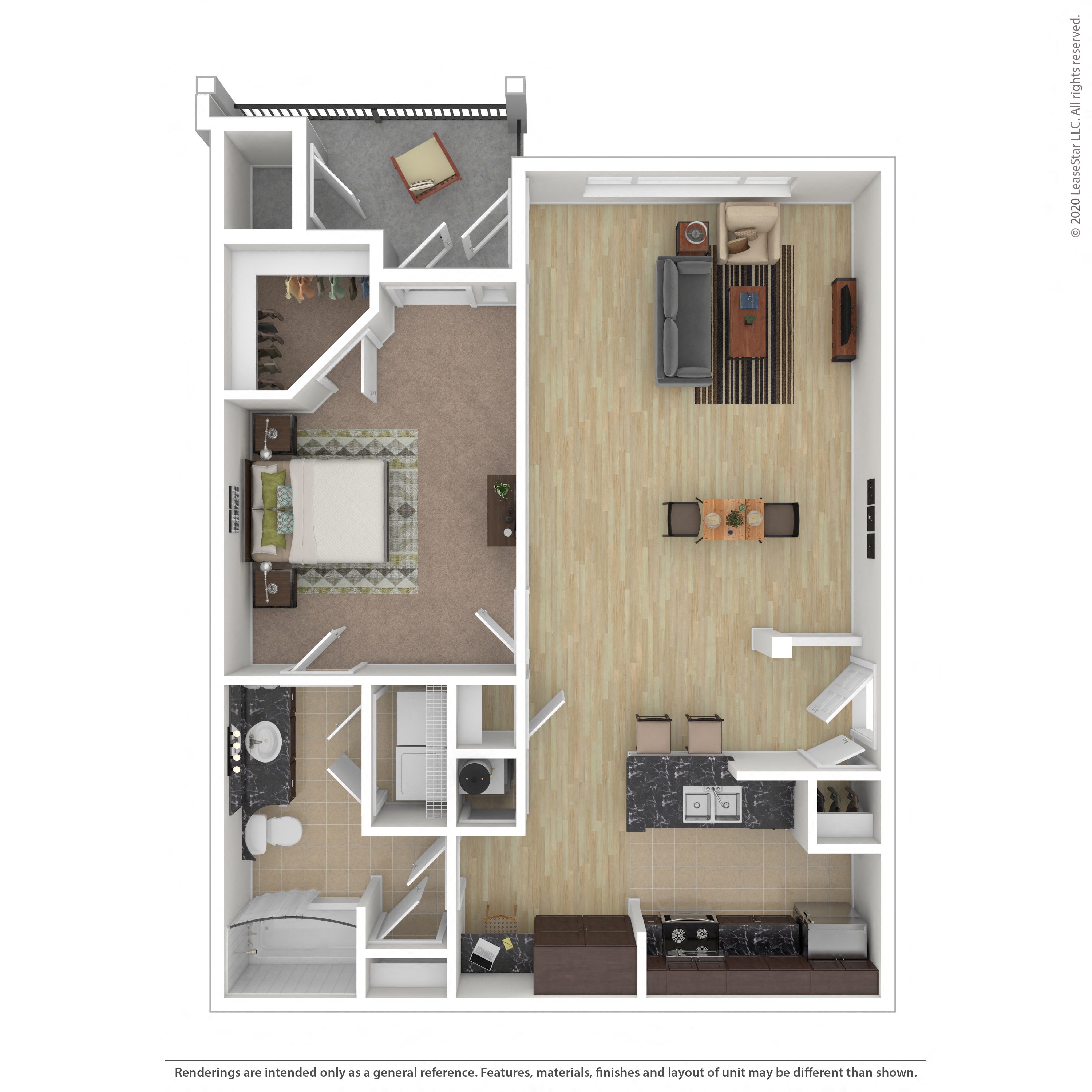 Floor plan layout diagram for 1C