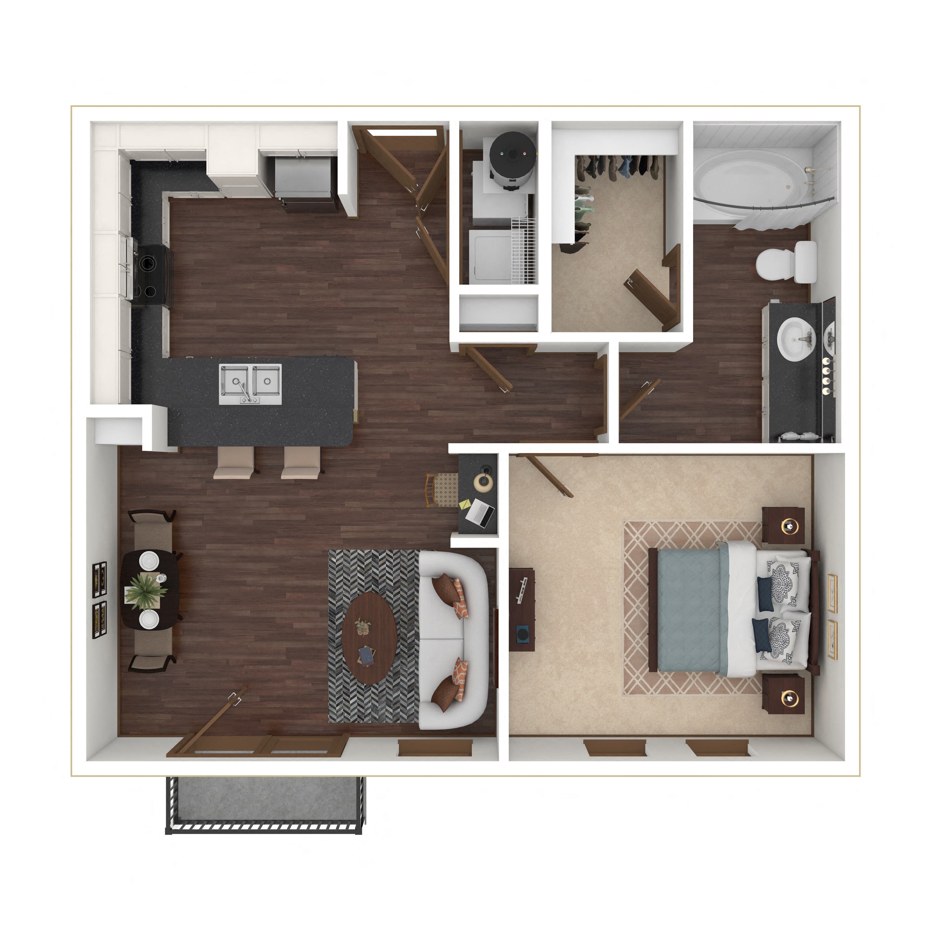 Floor plan layout diagram for 1D-R