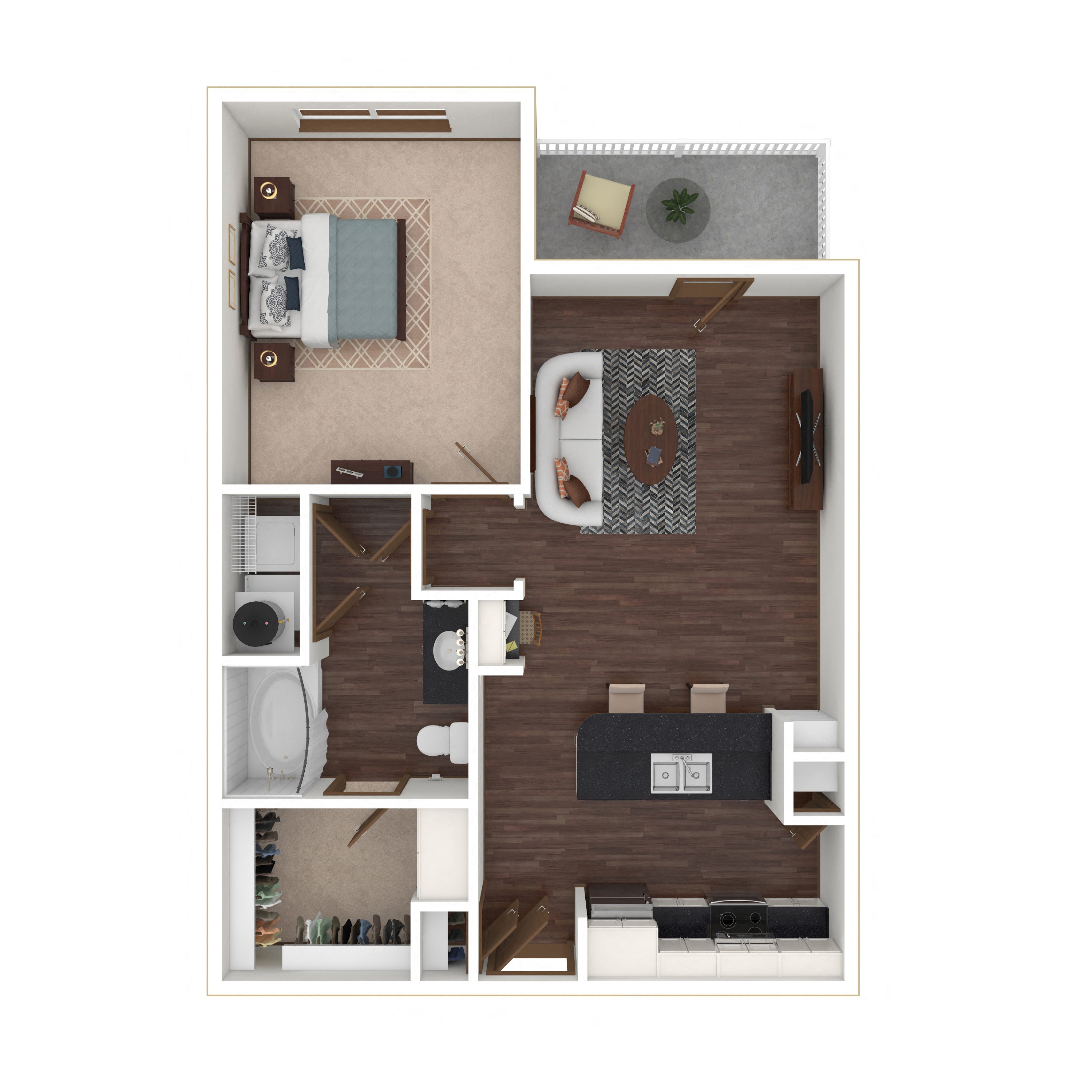 Floor plan layout diagram for 1H
