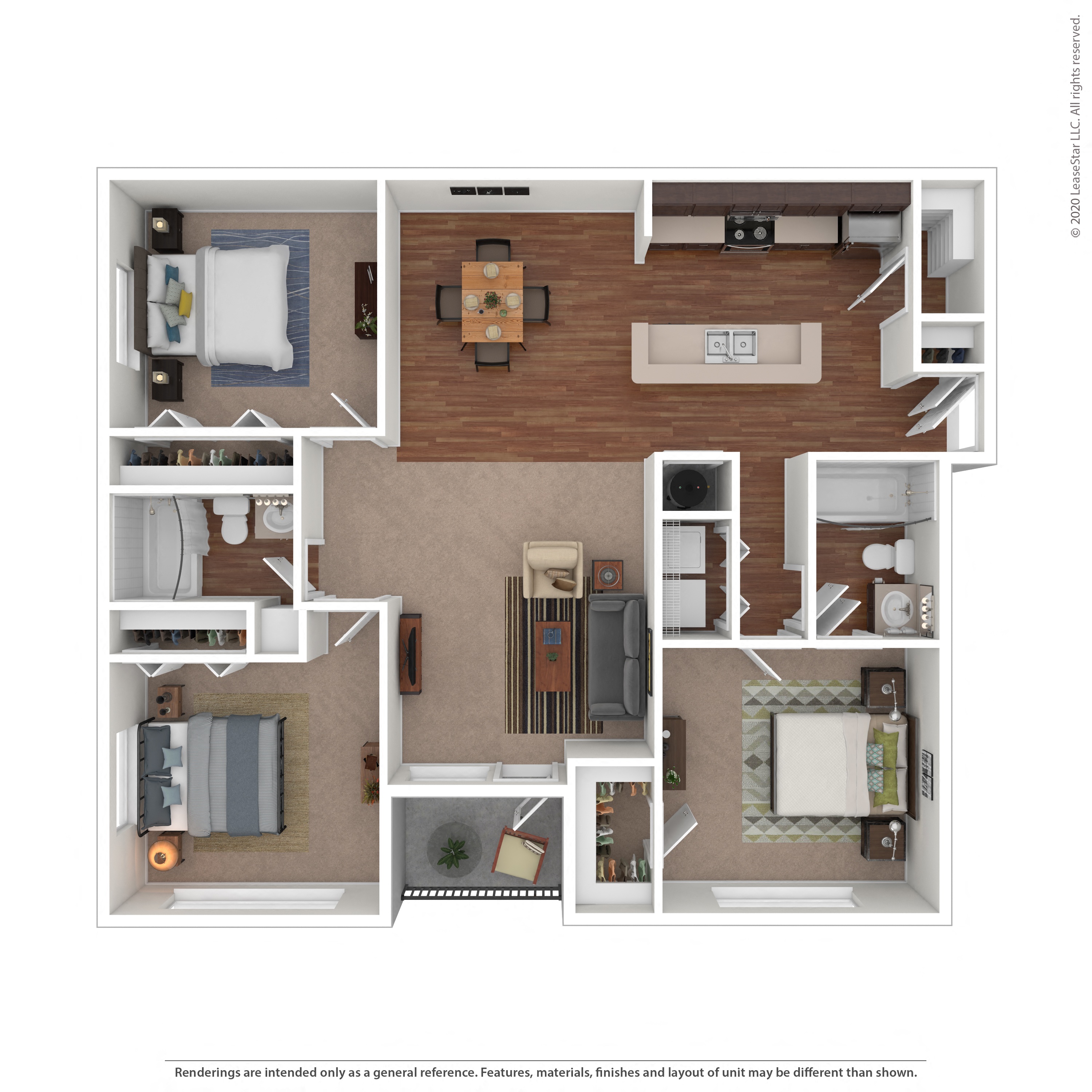 Floor plan layout diagram for 3A-R