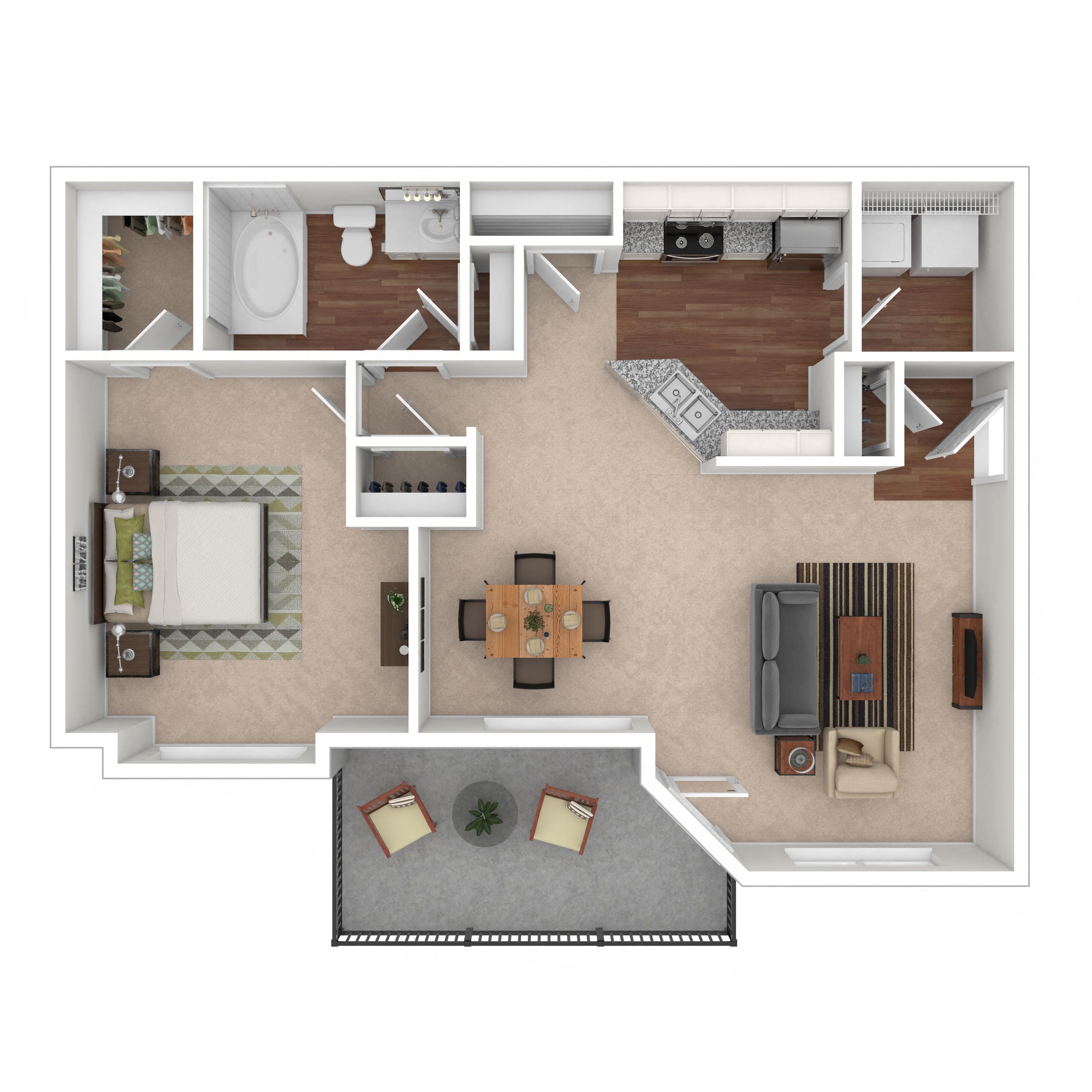 Floor plan layout diagram for 1A