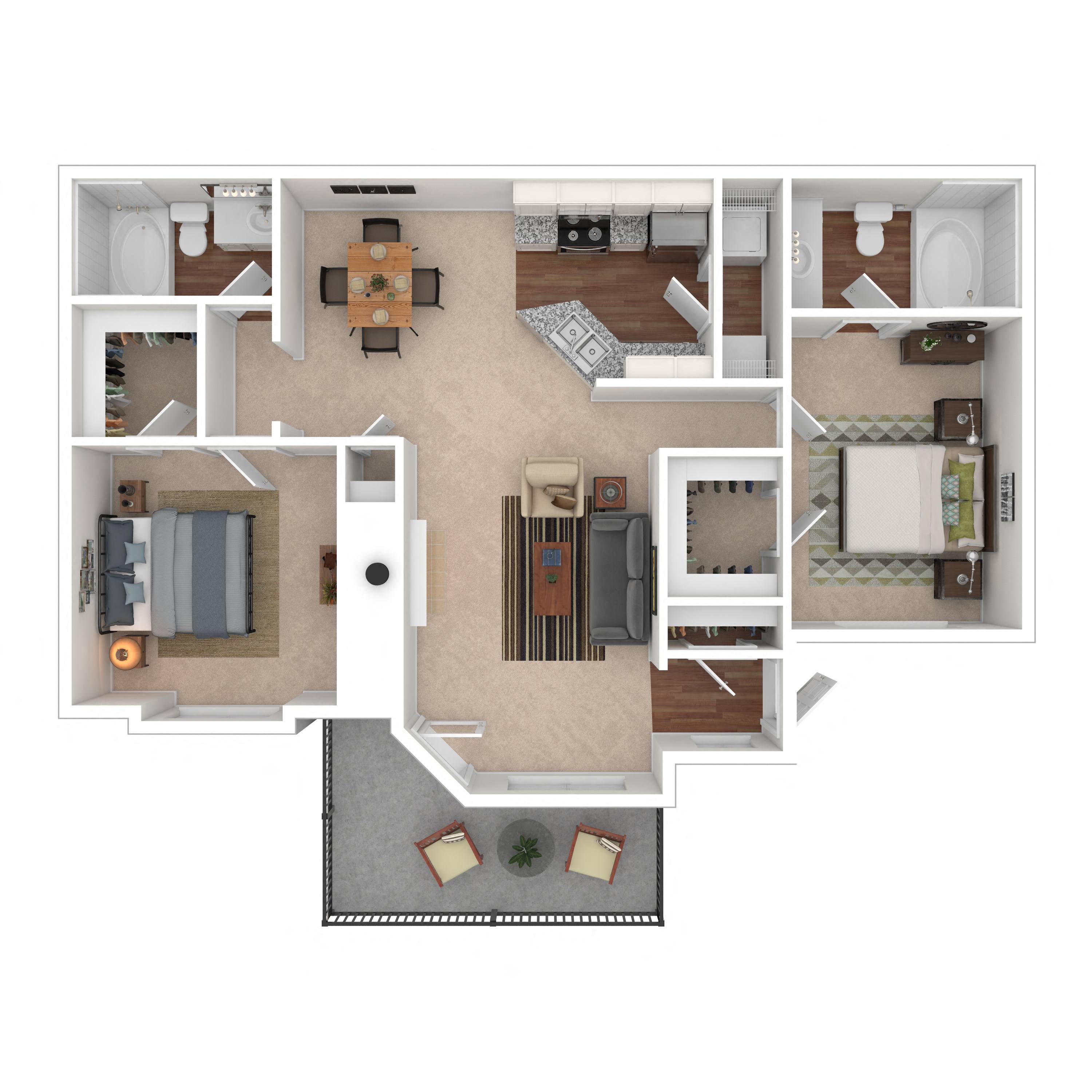 Floor plan layout diagram for 2A