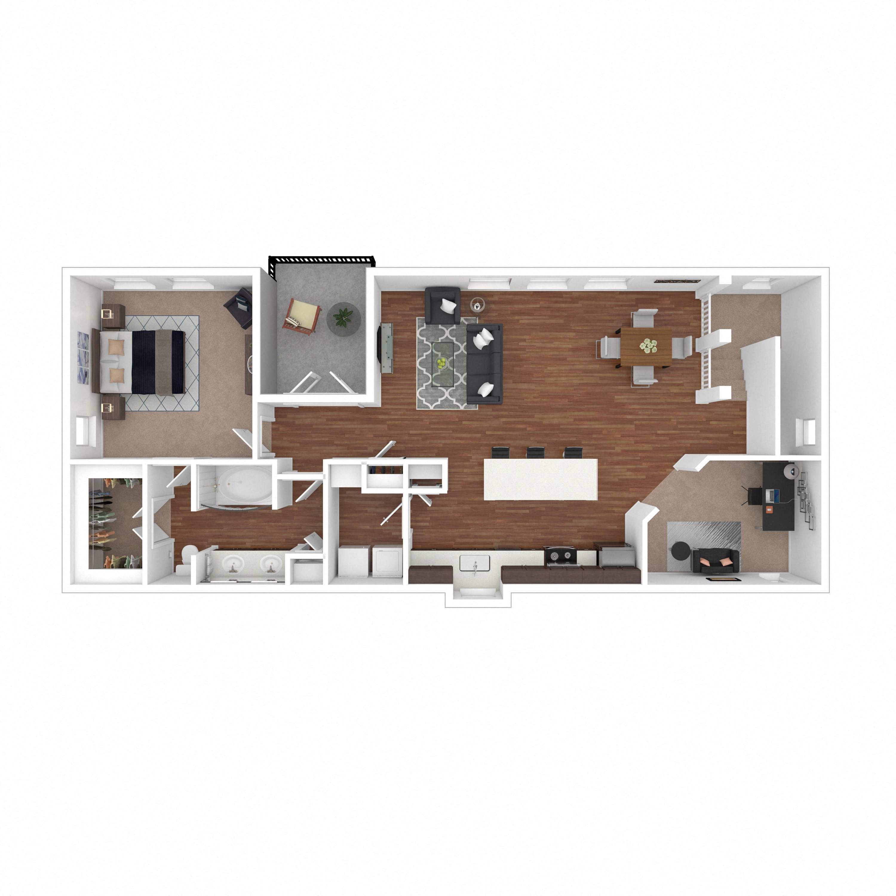 Floor plan layout diagram for 1F