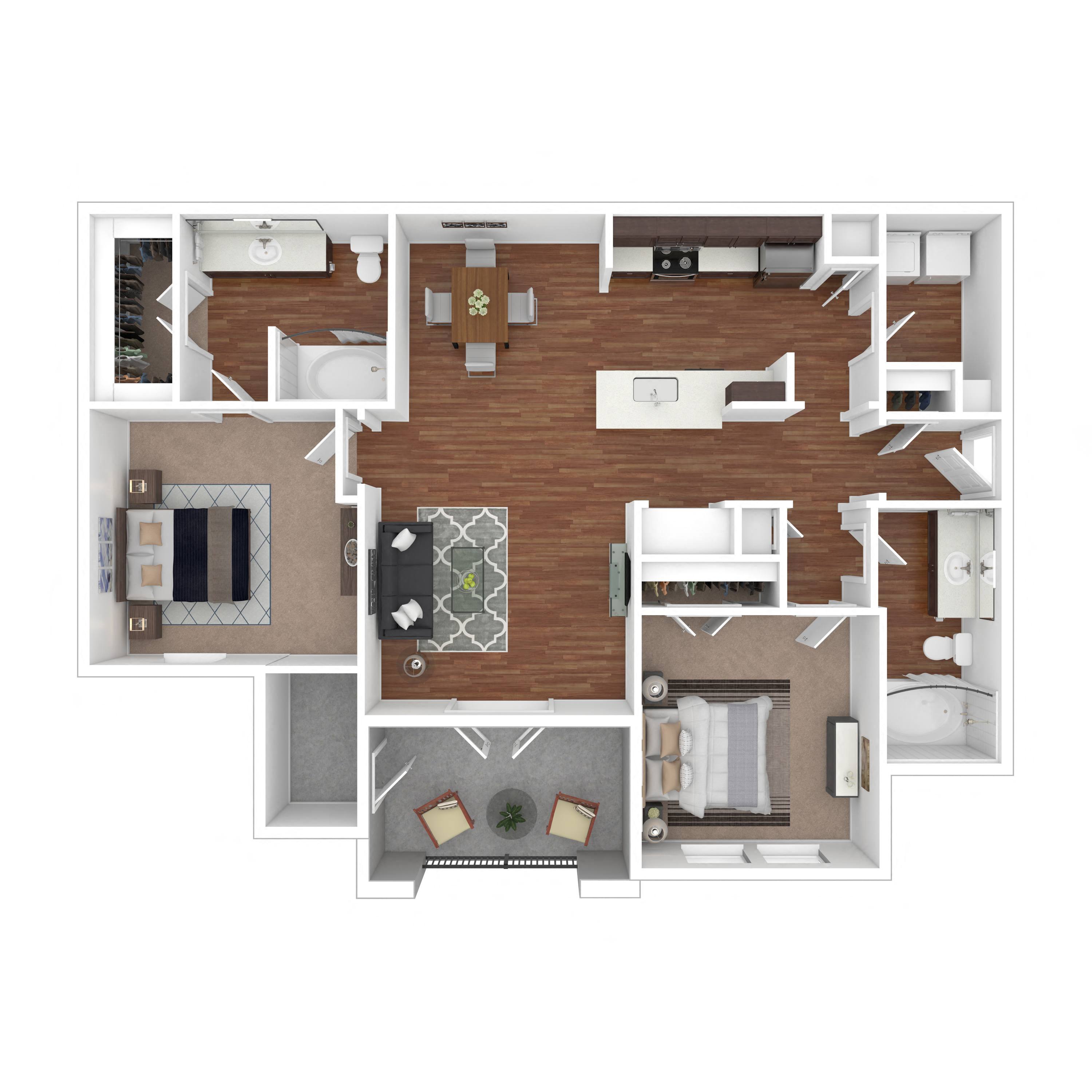 Floor plan layout diagram for 2A
