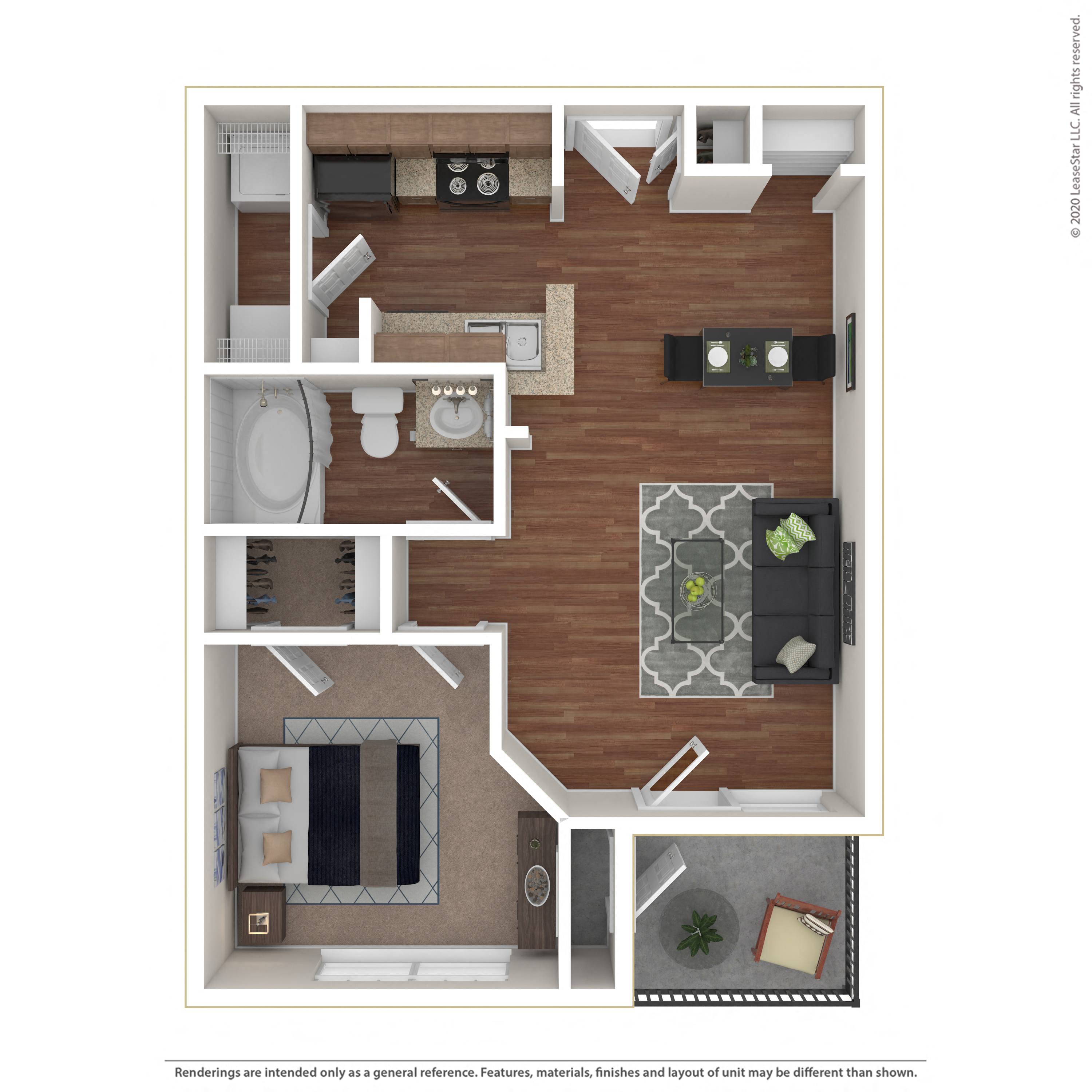 Floor plan layout diagram for 1A