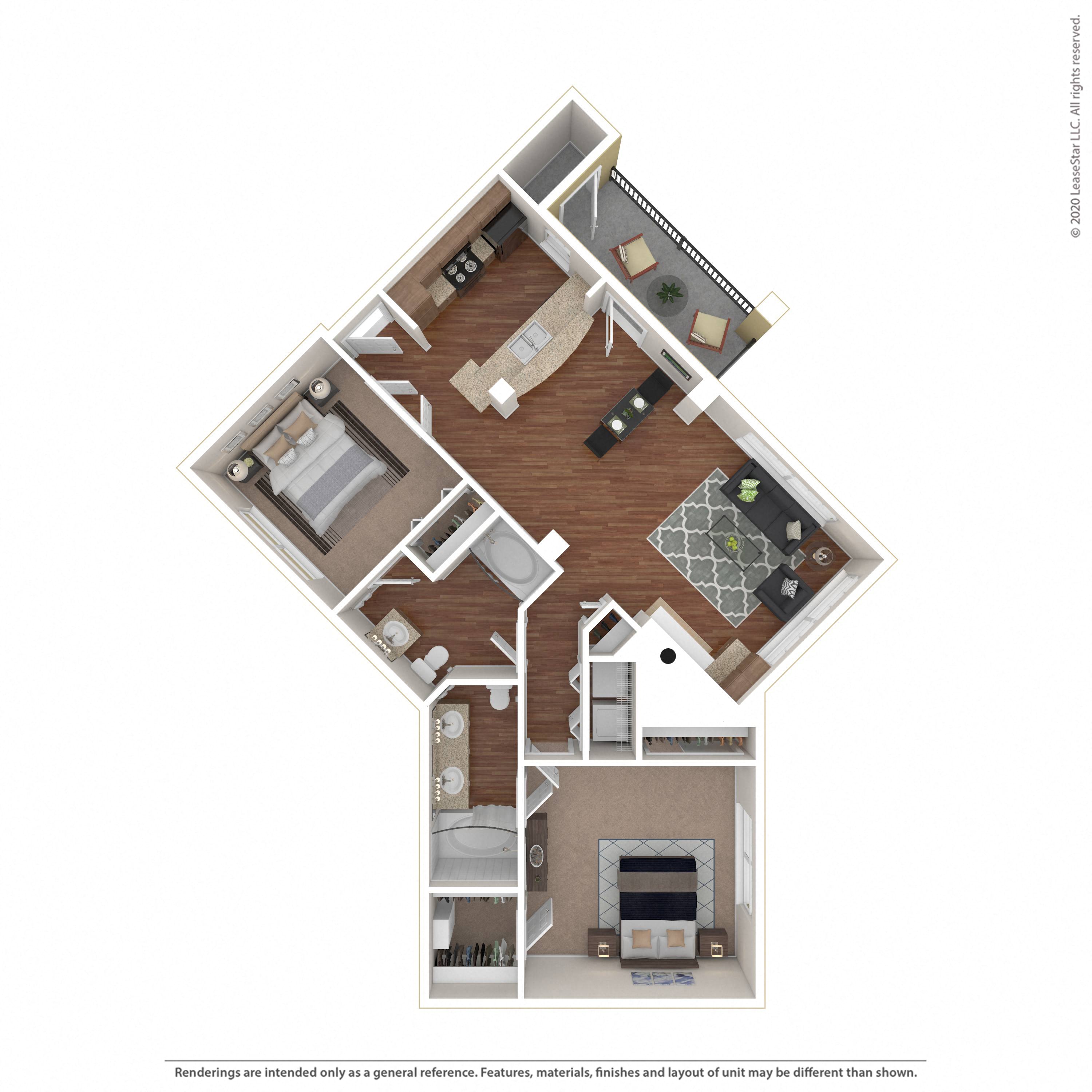 Floor plan layout diagram for 2D