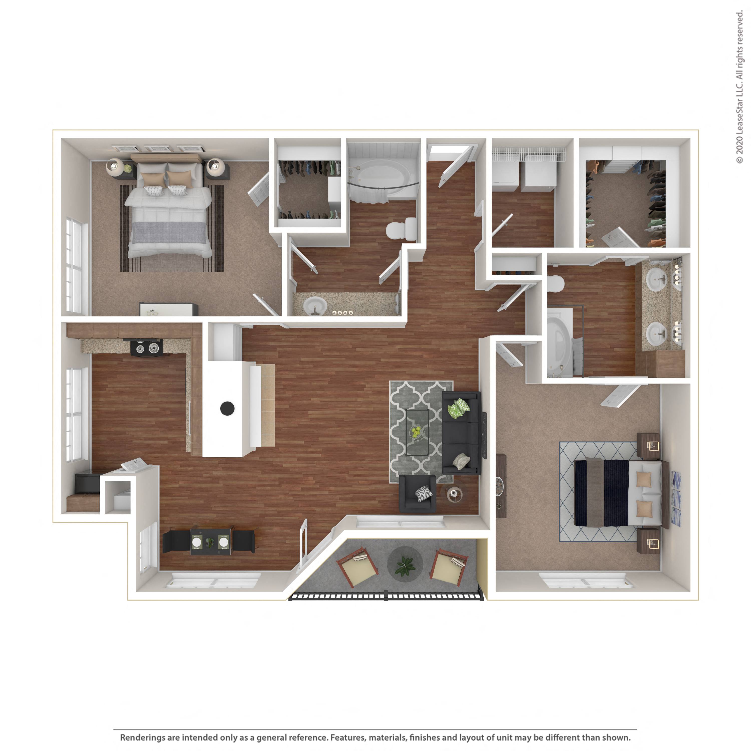 Floor plan layout diagram for 2E