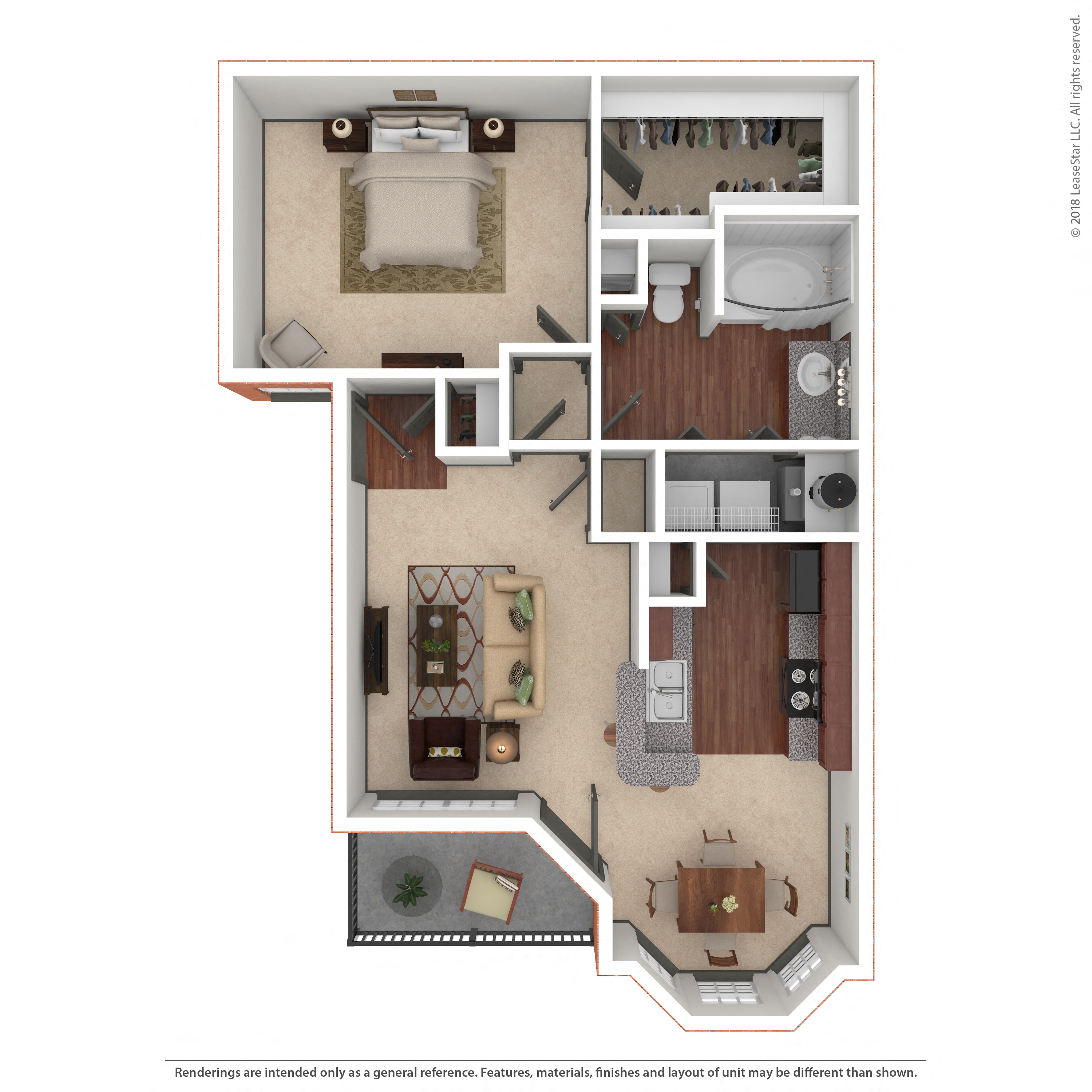 Floor plan layout diagram for 1A
