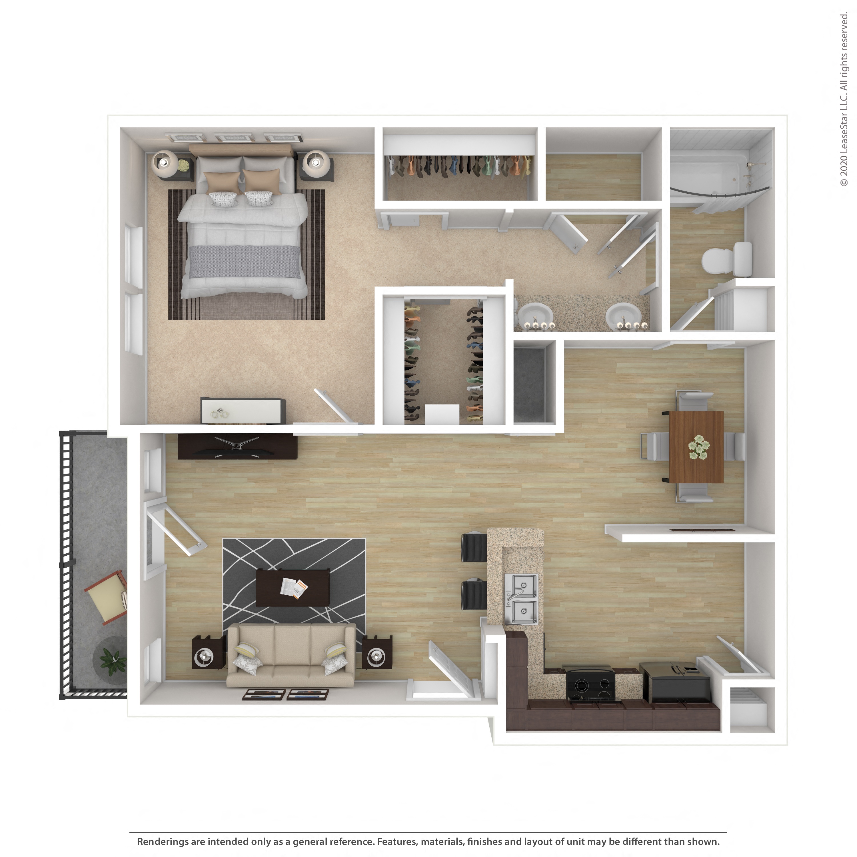 1B floor plan