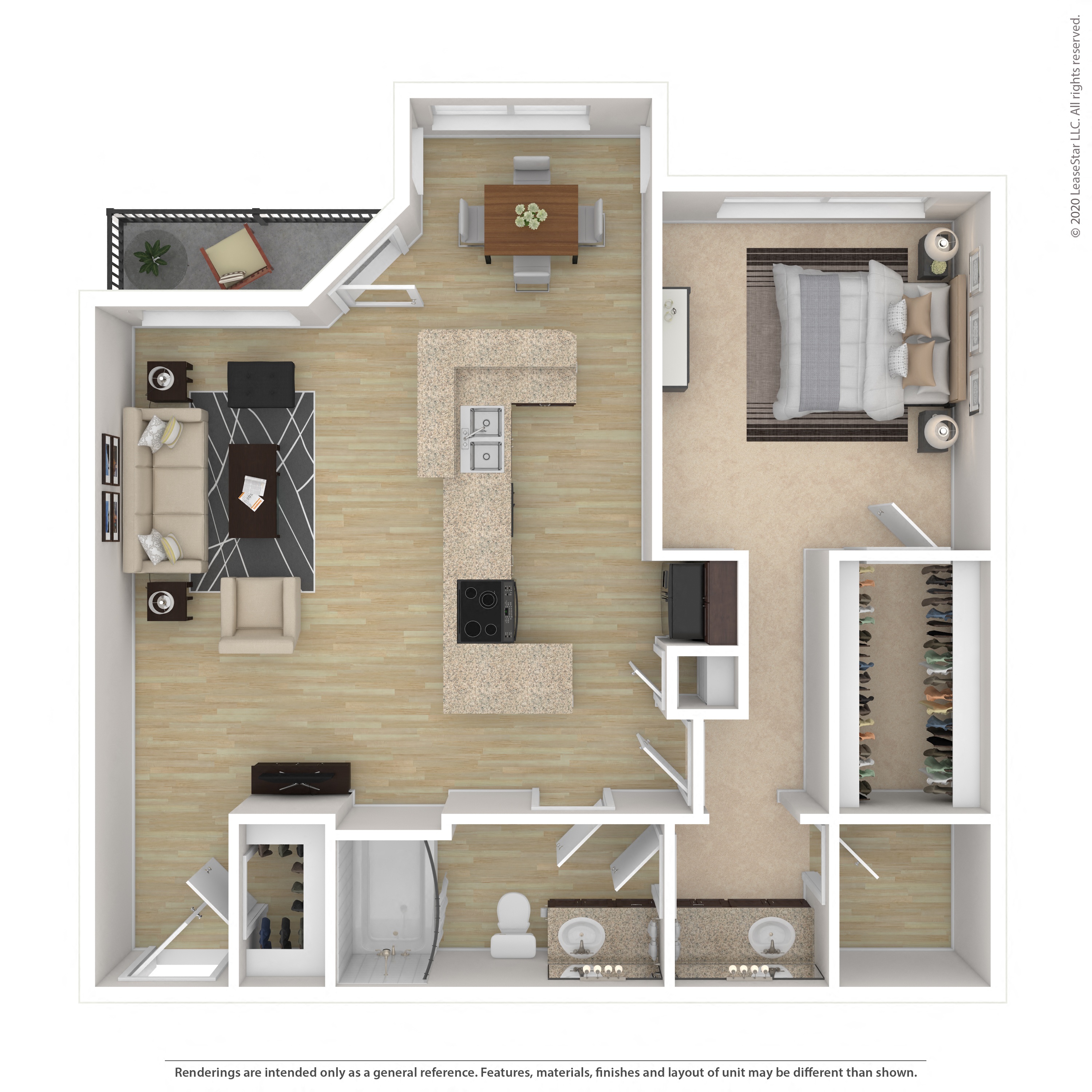 1D floor plan