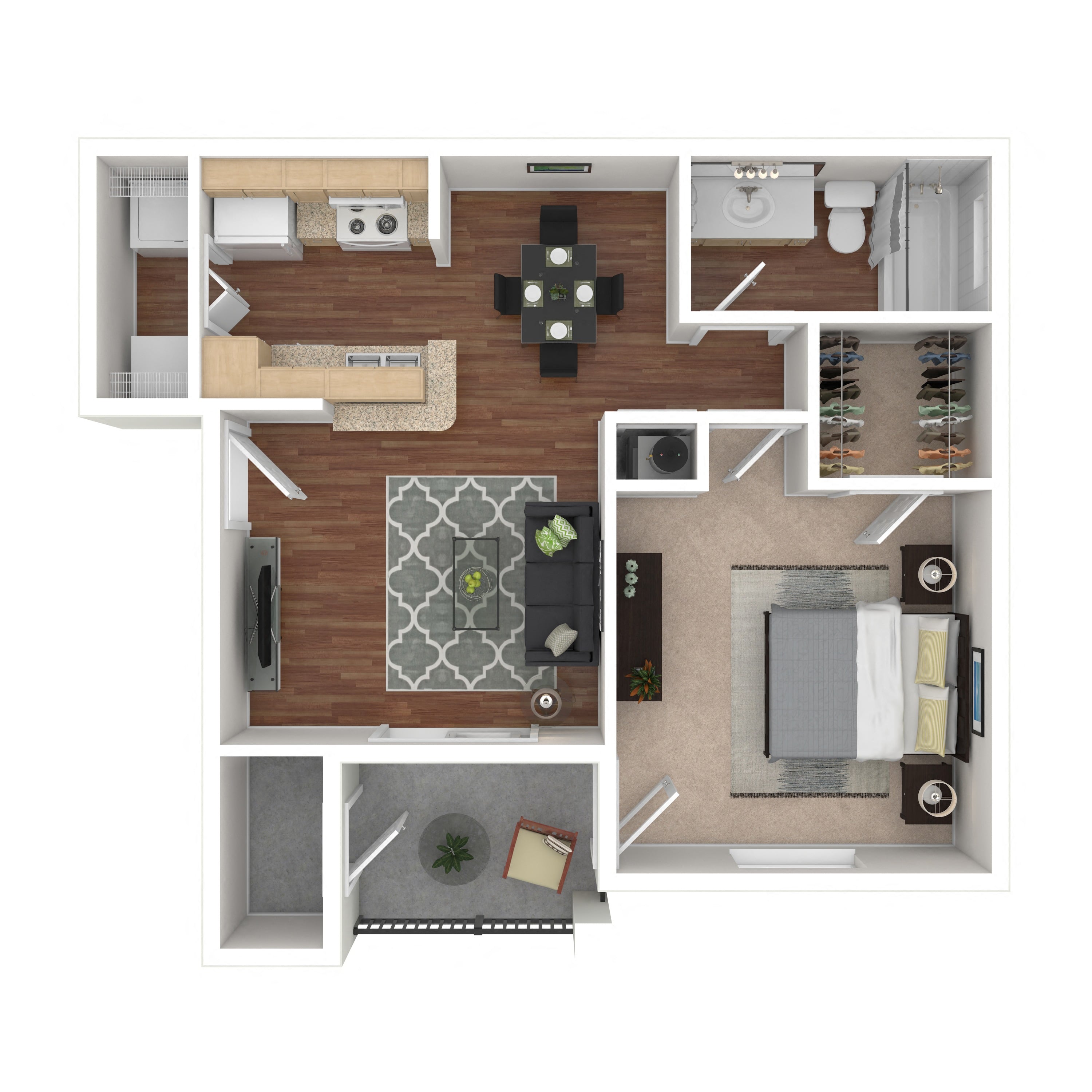 Floor plan layout diagram for 1A