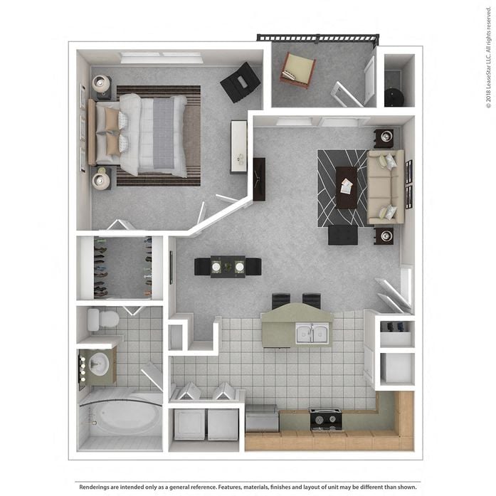 Floor plan layout diagram for 1C