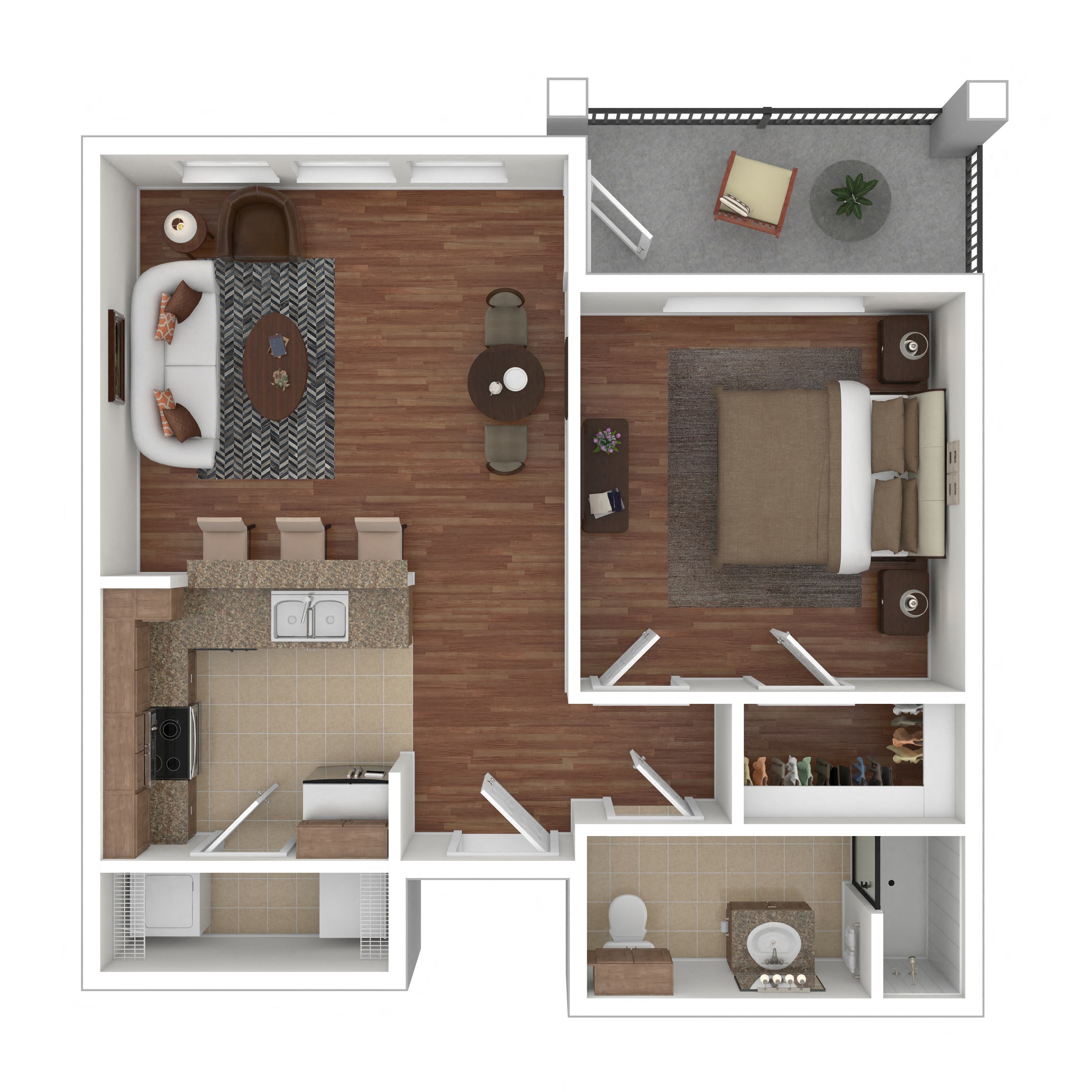 Floor plan layout diagram for 1A
