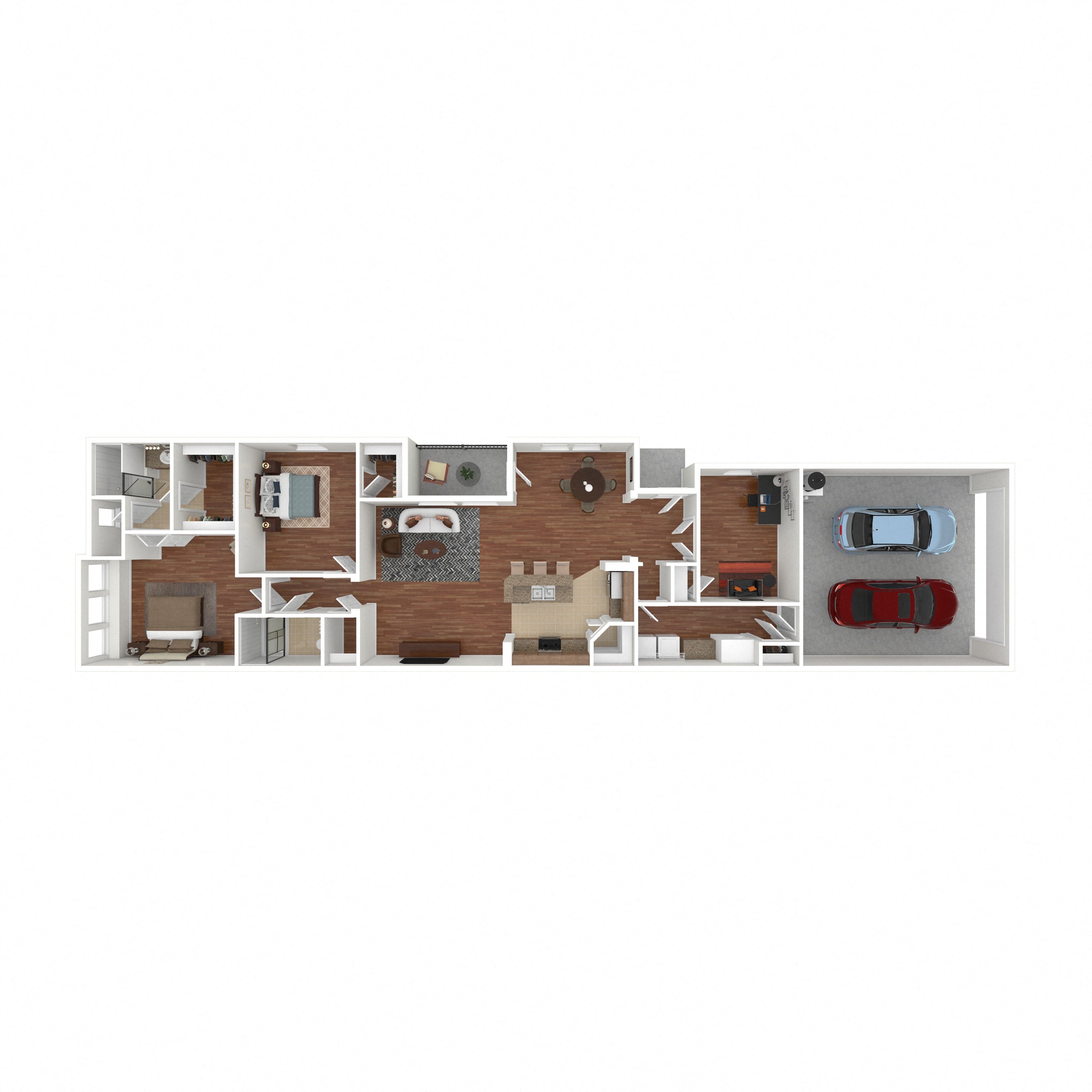 Floor plan layout diagram for 2C