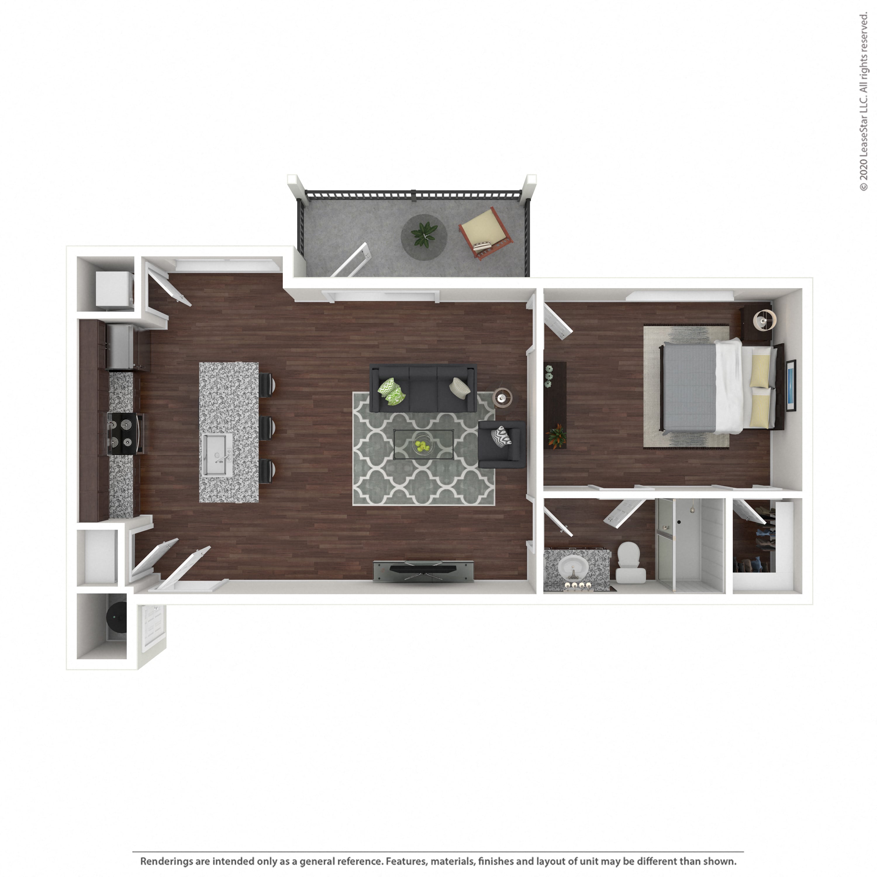Floor plan layout diagram for 1A