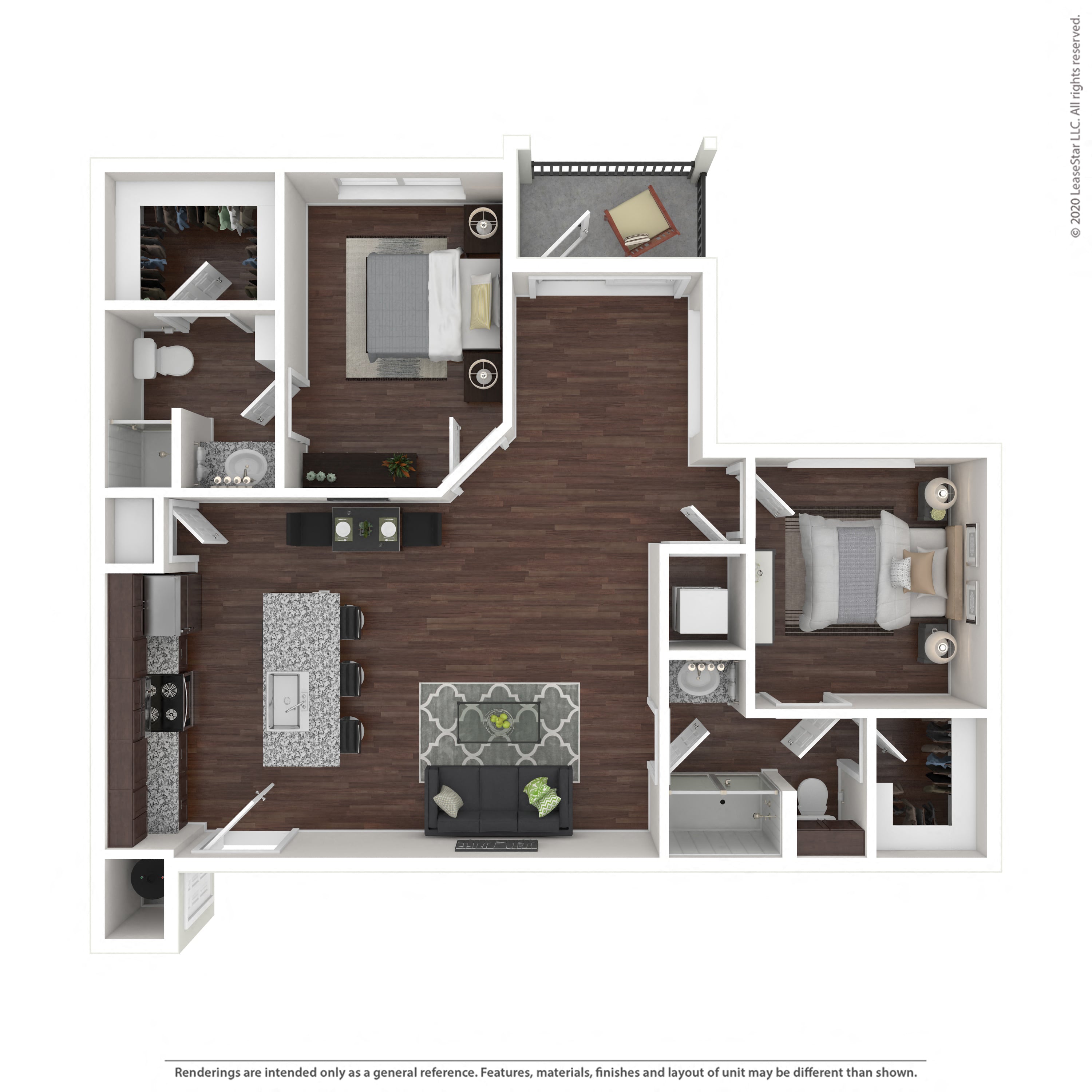 Floor plan layout diagram for 2A