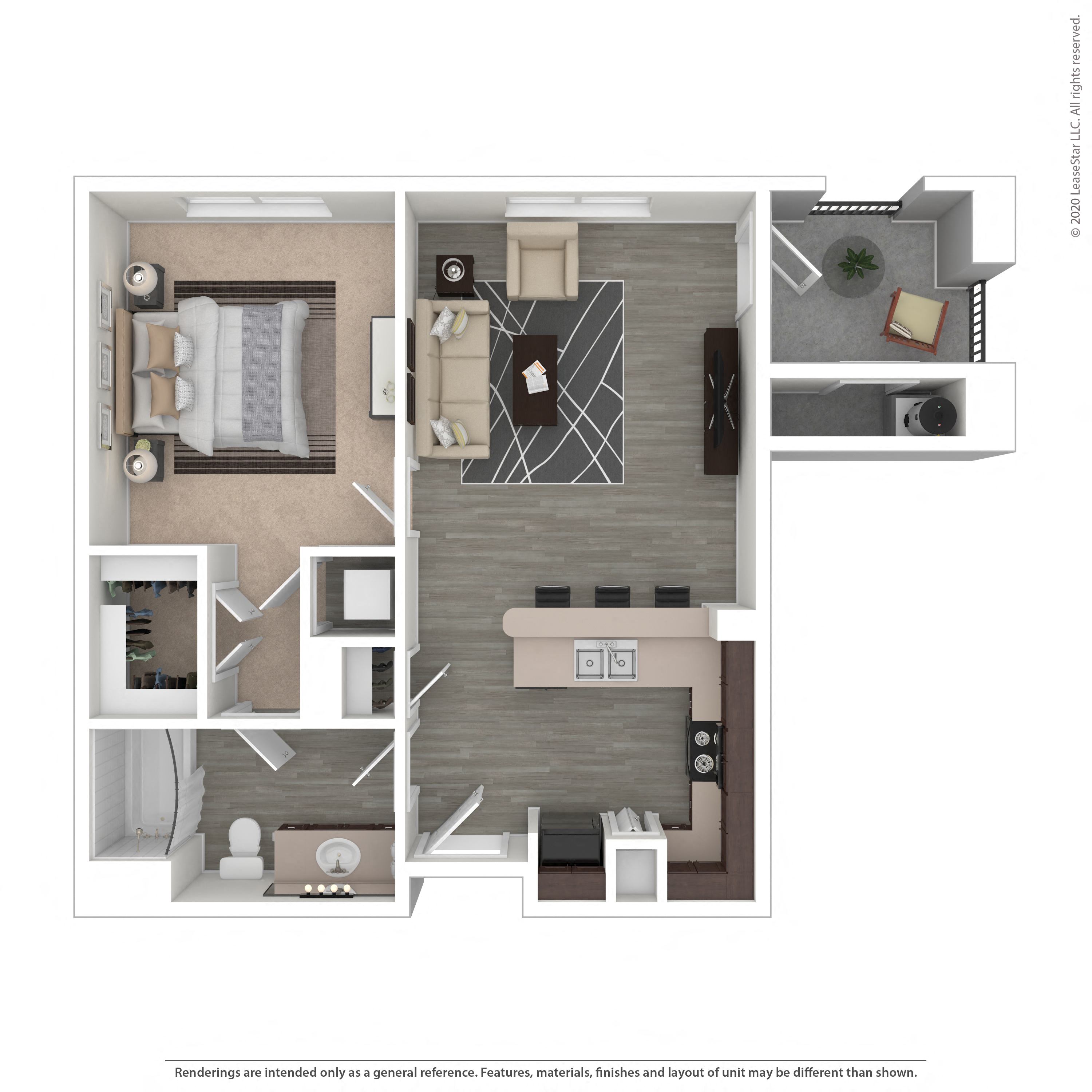 Floor plan layout diagram for 1A