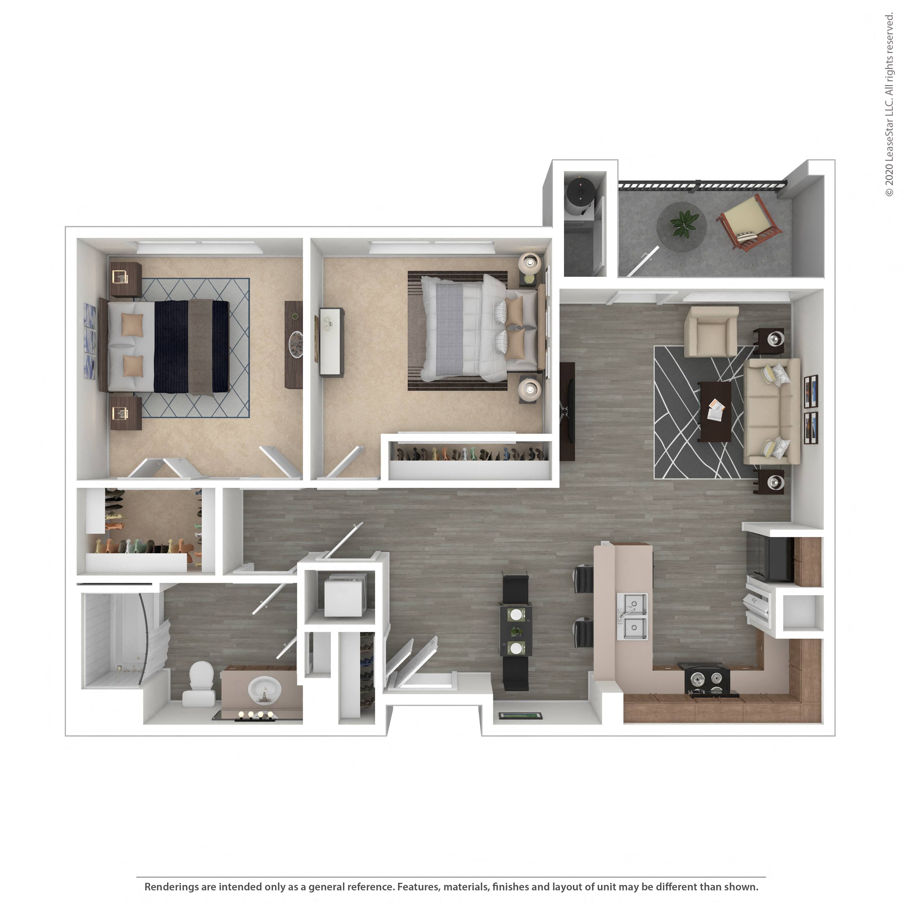 Floor plan layout diagram for 2A