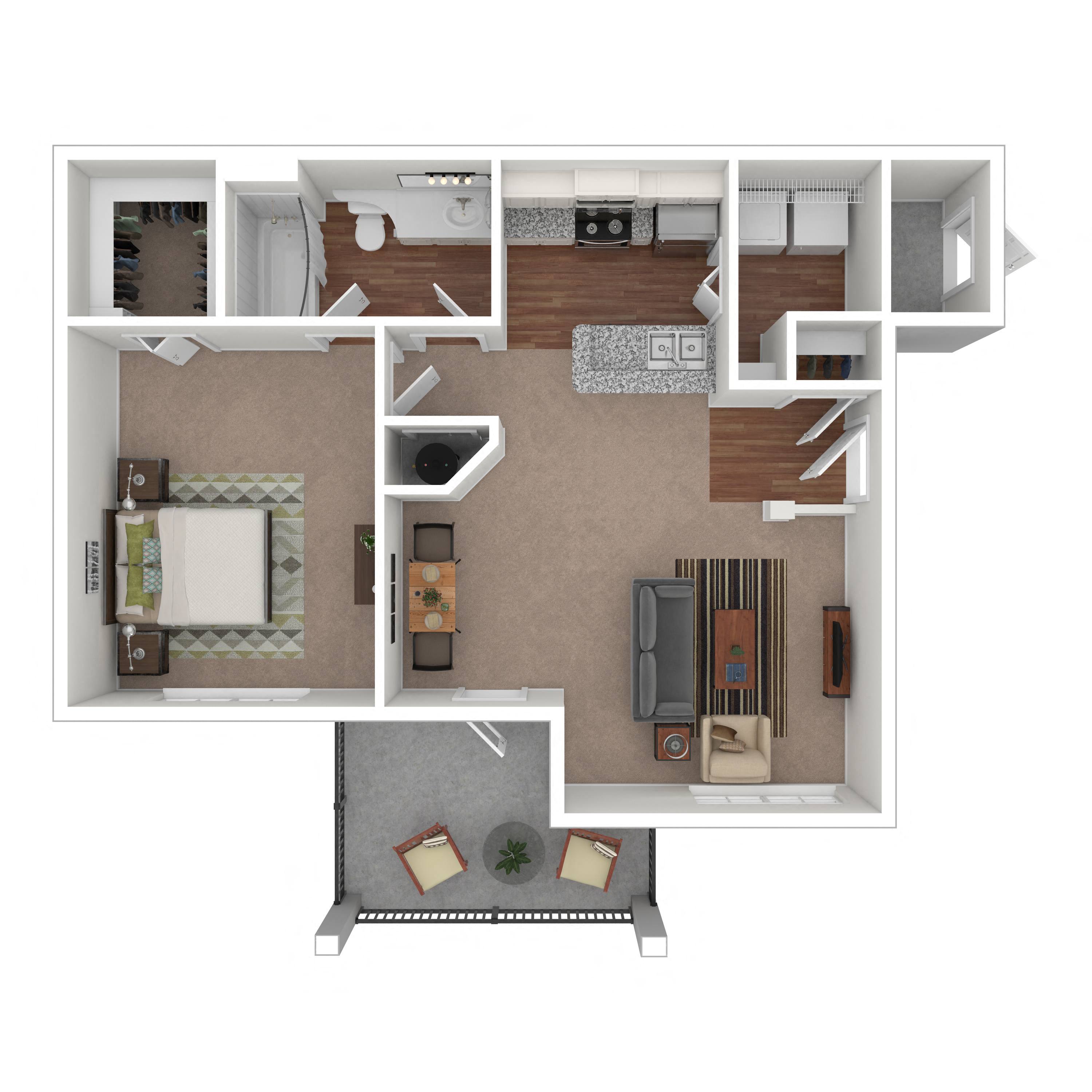 Floor plan layout diagram for 1A