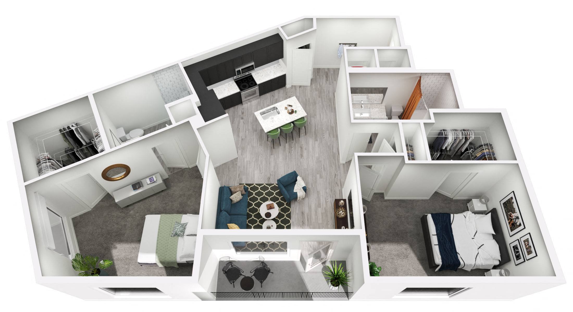 Floor plan layout diagram for 2D