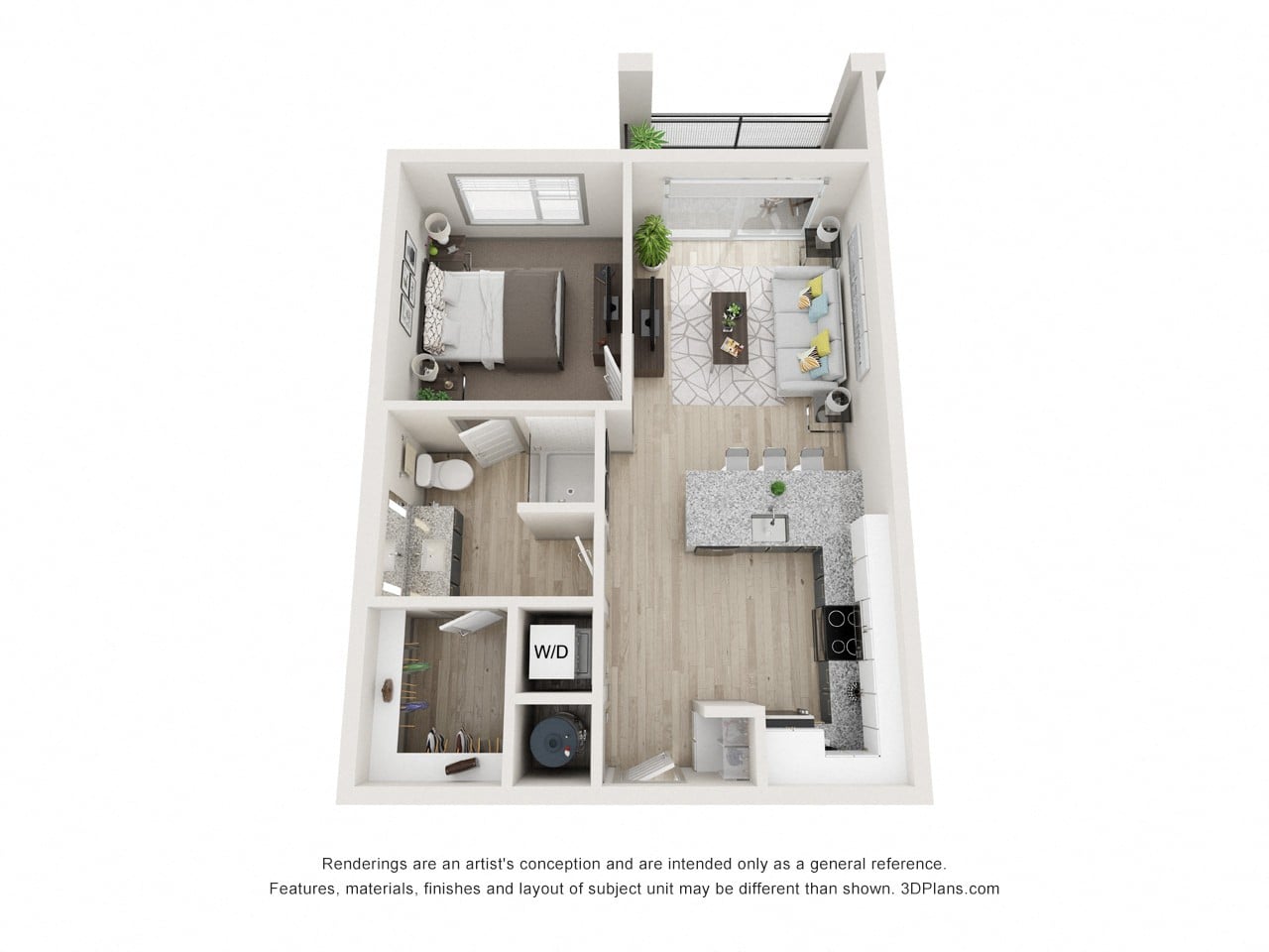 Floor plan layout diagram for 1C