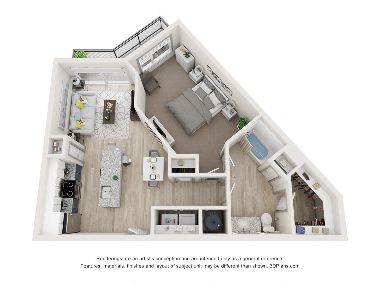 Floor plan layout diagram for 1E