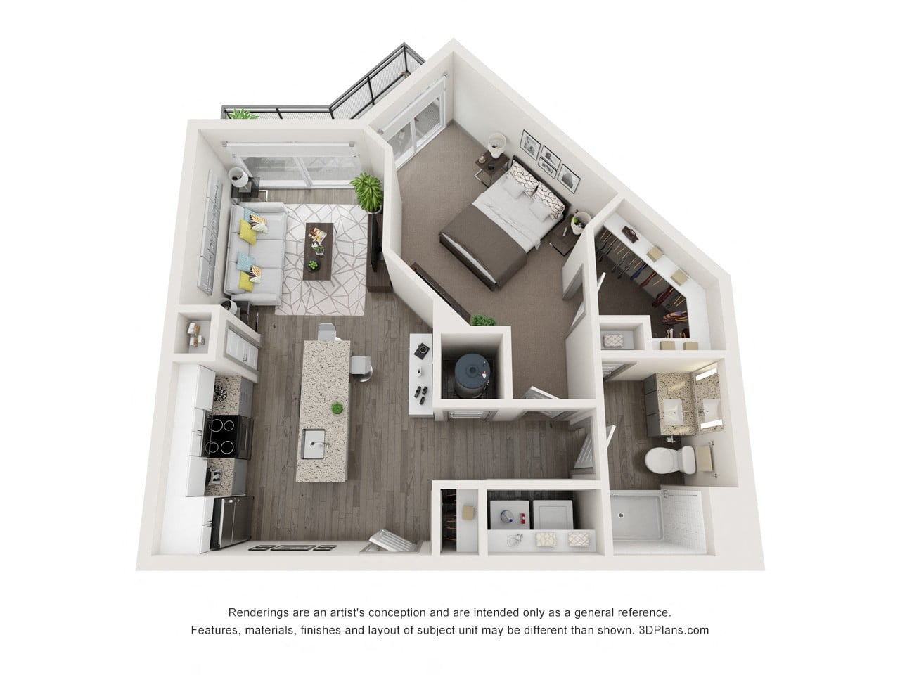 Floor plan layout diagram for 1H